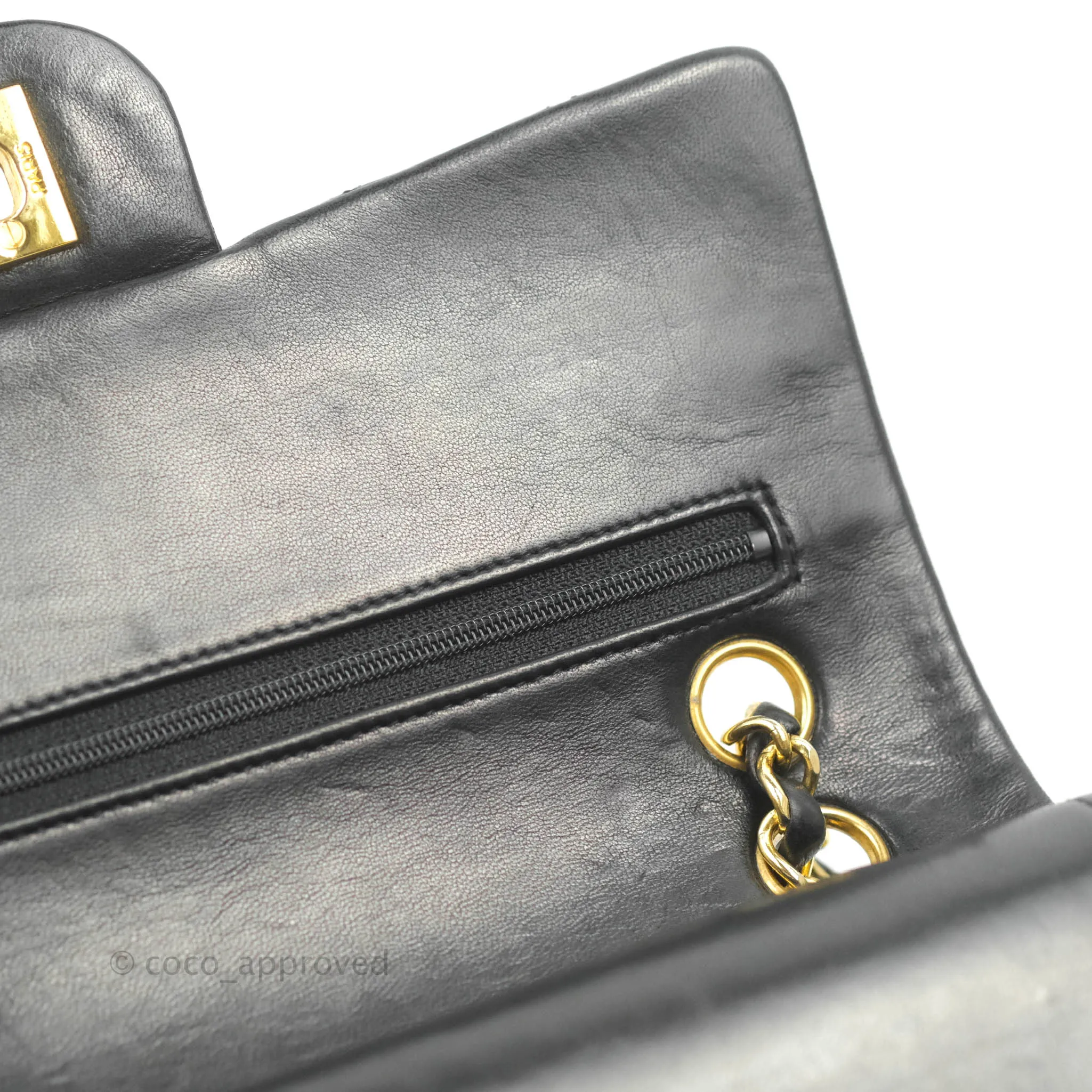 Chanel Classic Vintage Small Flap Black Lambskin 24K Gold Hardware