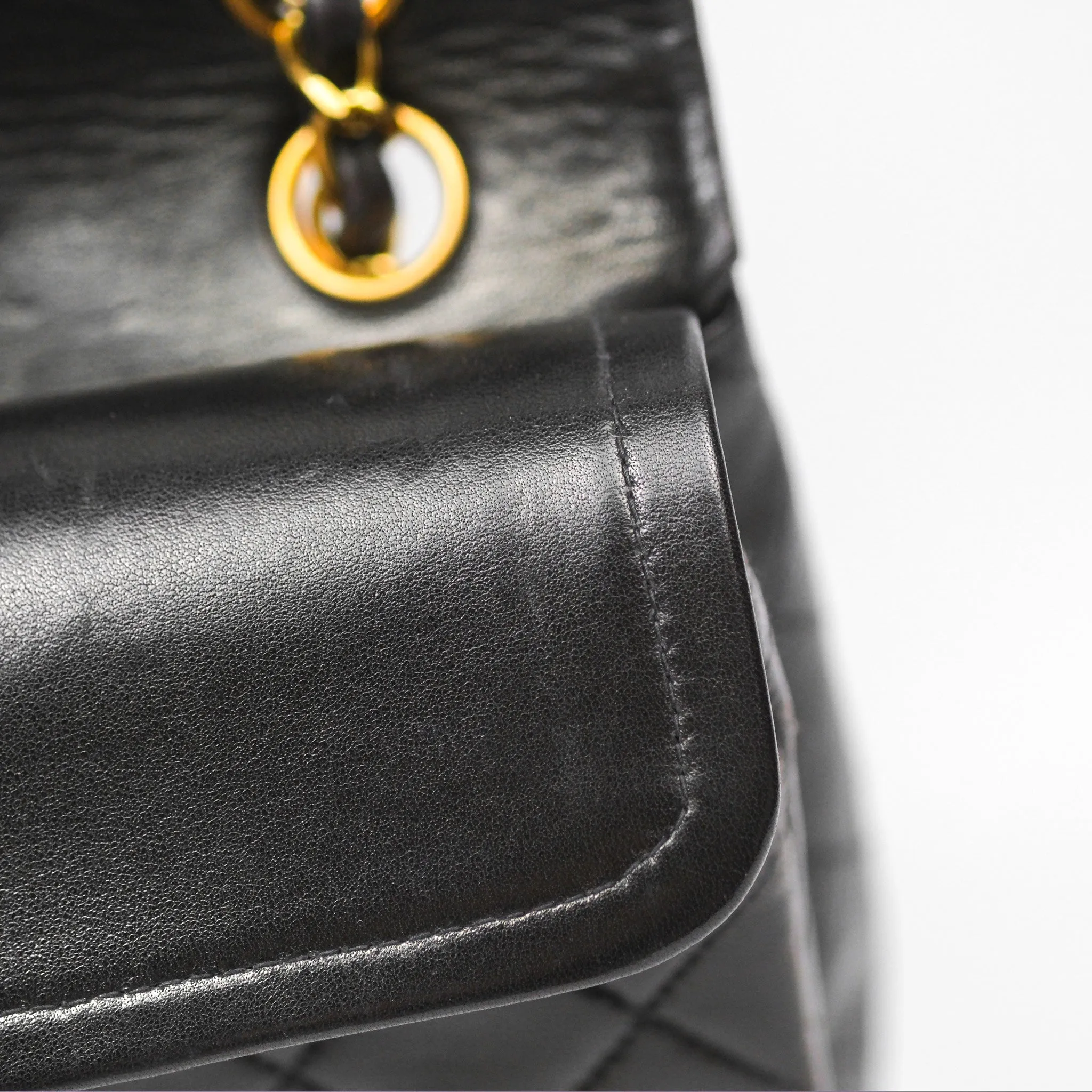 Chanel Classic Vintage Small Flap Black Lambskin 24K Gold Hardware