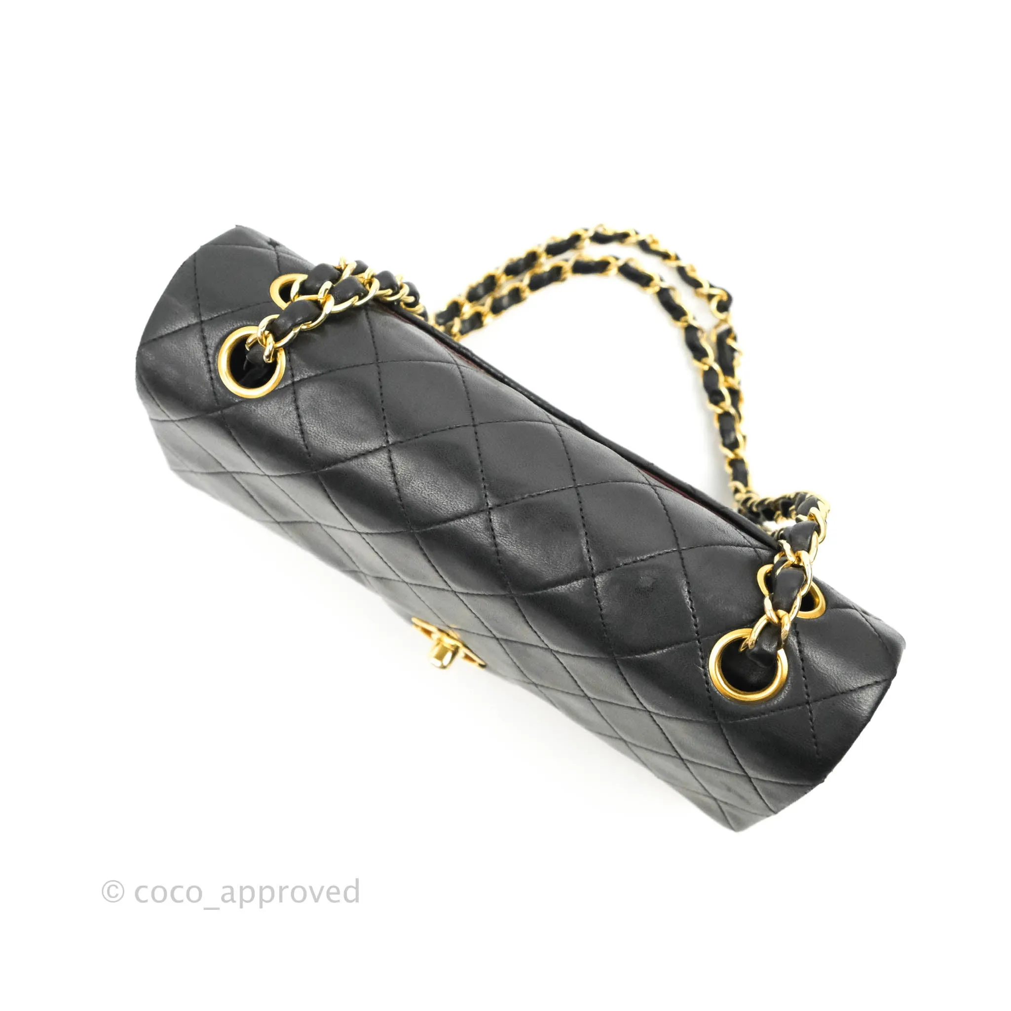Chanel Classic Vintage Small Flap Black Lambskin 24K Gold Hardware
