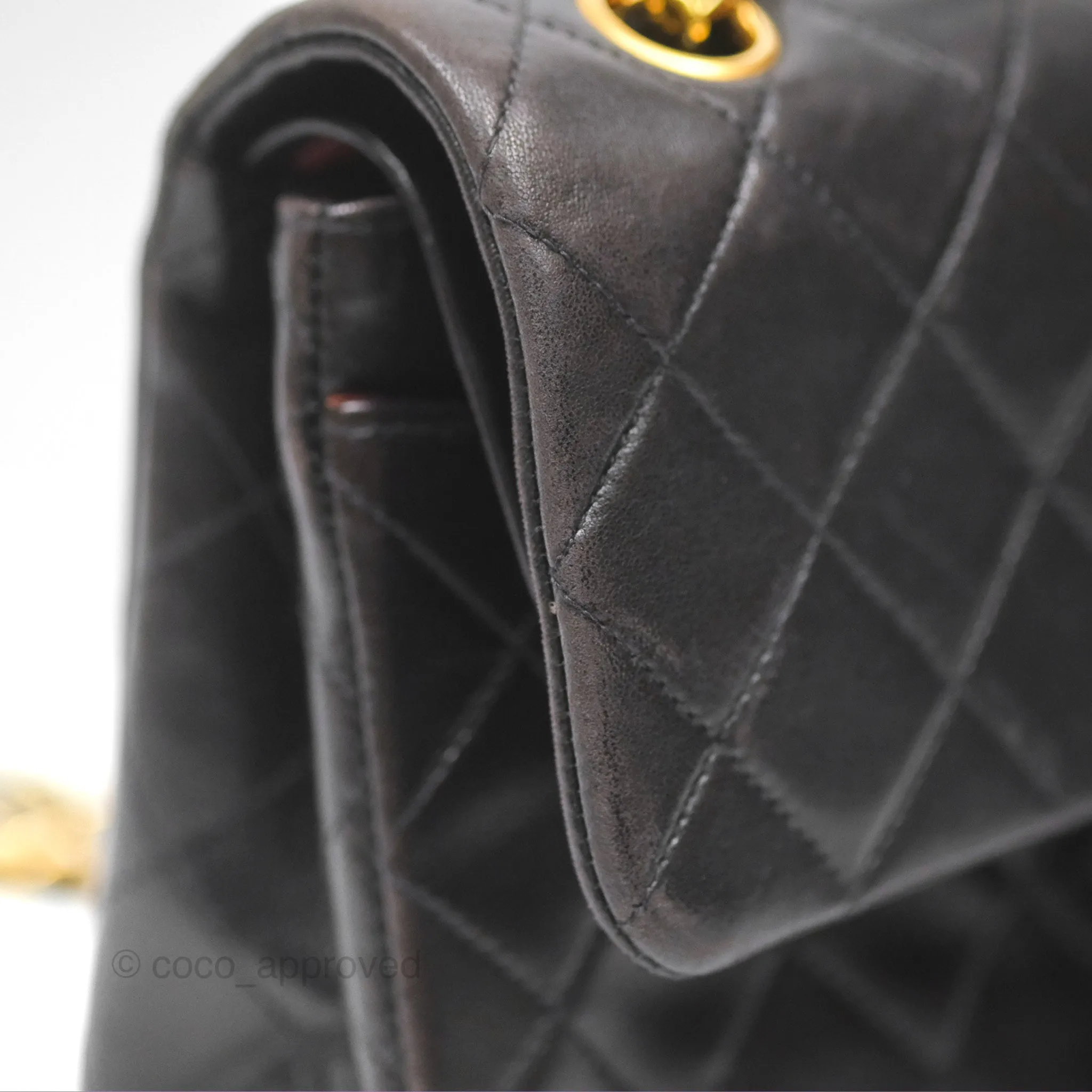 Chanel Classic Vintage Small Flap Black Lambskin 24K Gold Hardware