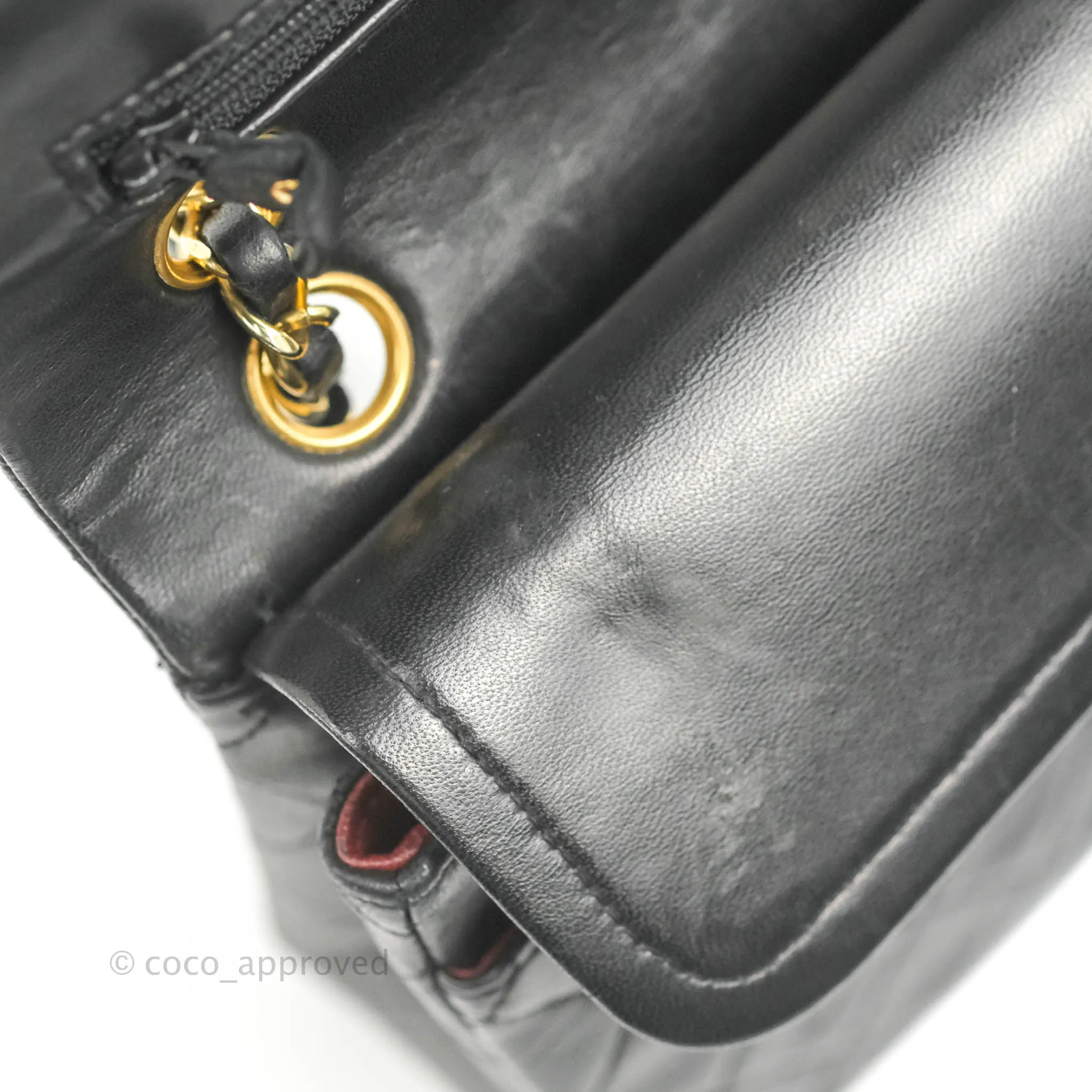 Chanel Classic Vintage Small Flap Black Lambskin 24K Gold Hardware