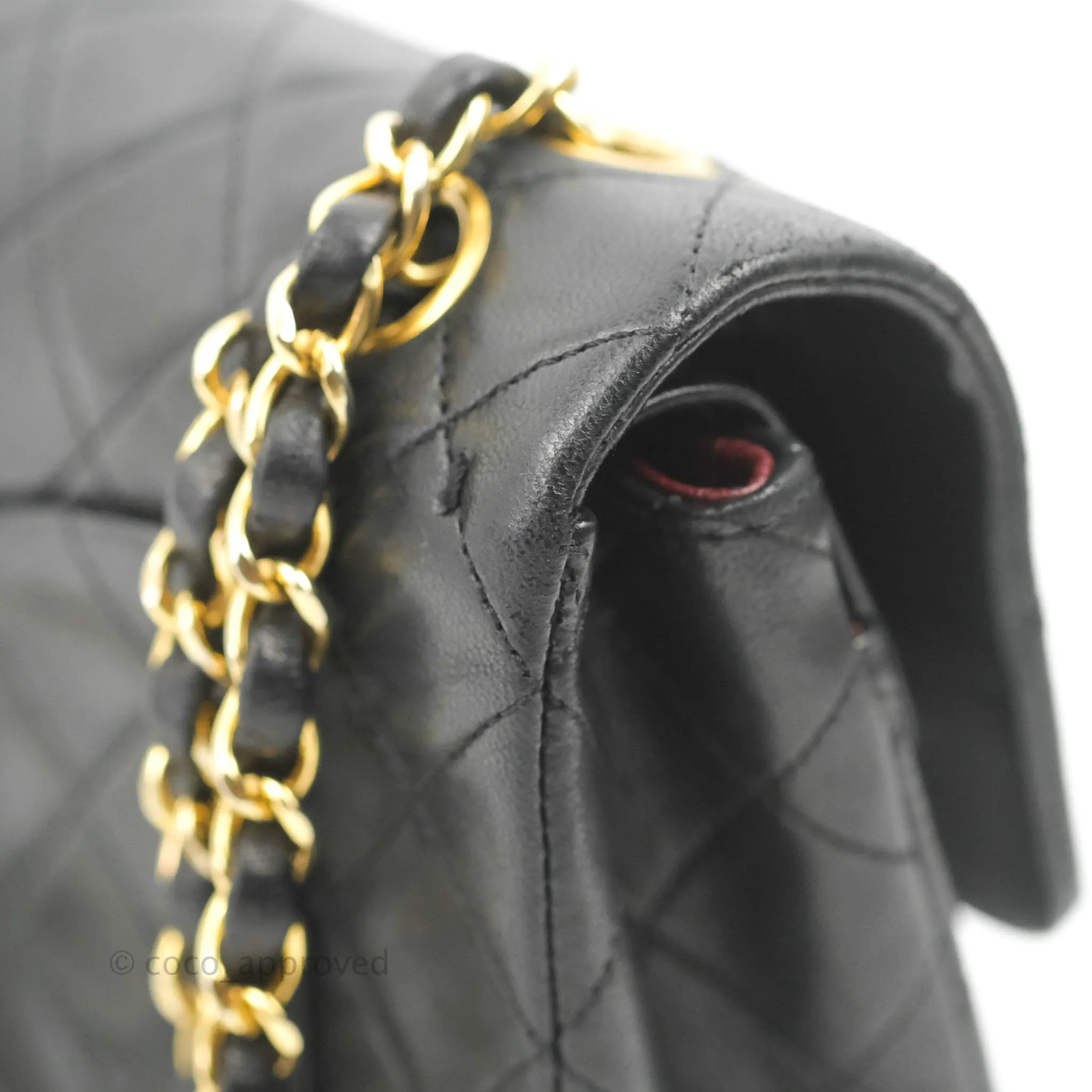 Chanel Classic Vintage Small Flap Black Lambskin 24K Gold Hardware