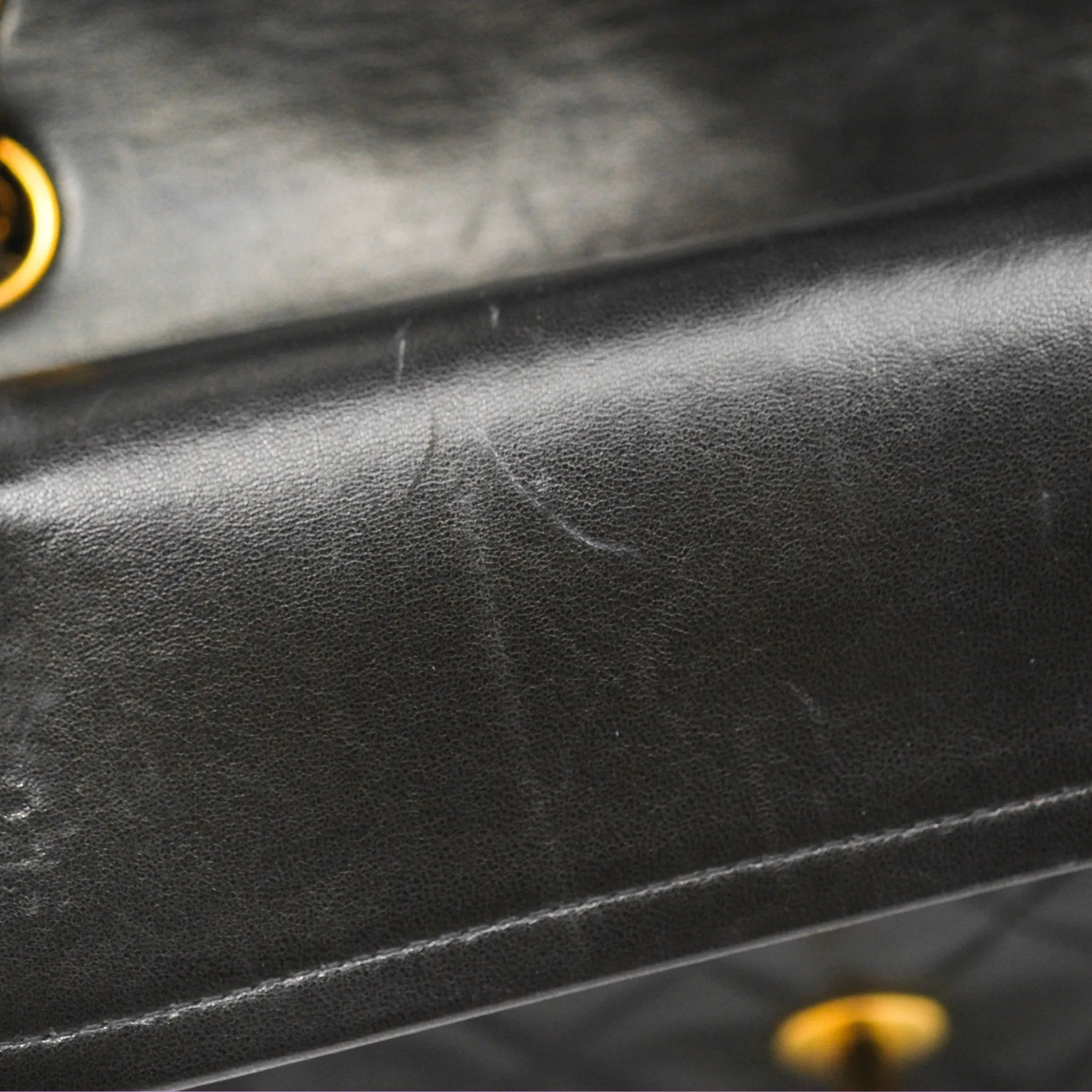 Chanel Classic Vintage Small Flap Black Lambskin 24K Gold Hardware