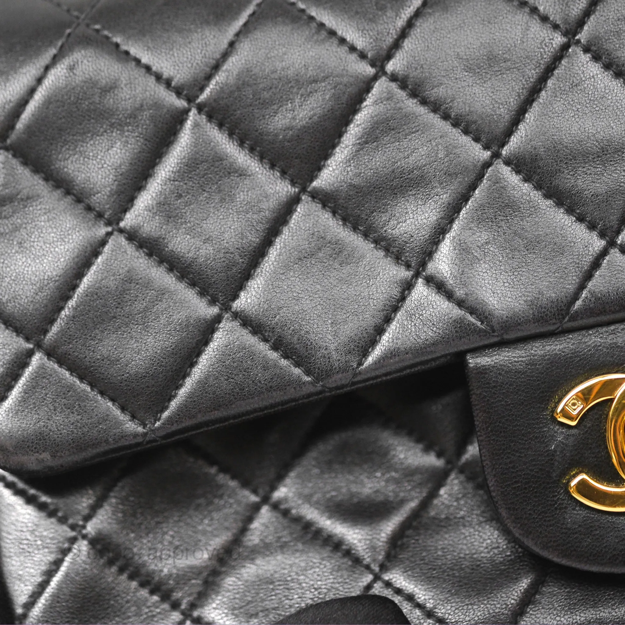 Chanel Classic Vintage Small Flap Black Lambskin 24K Gold Hardware
