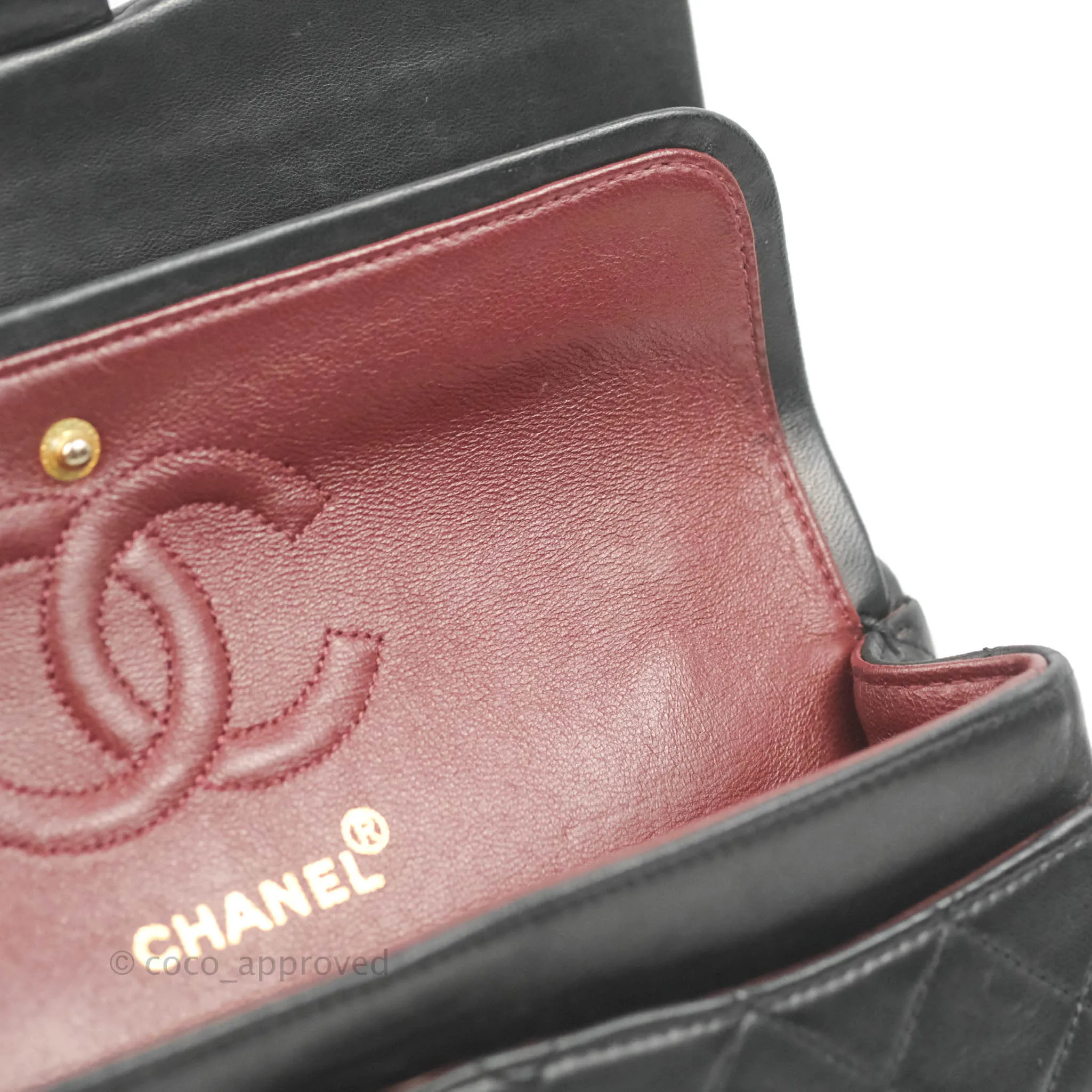 Chanel Classic Vintage Small Flap Black Lambskin 24K Gold Hardware