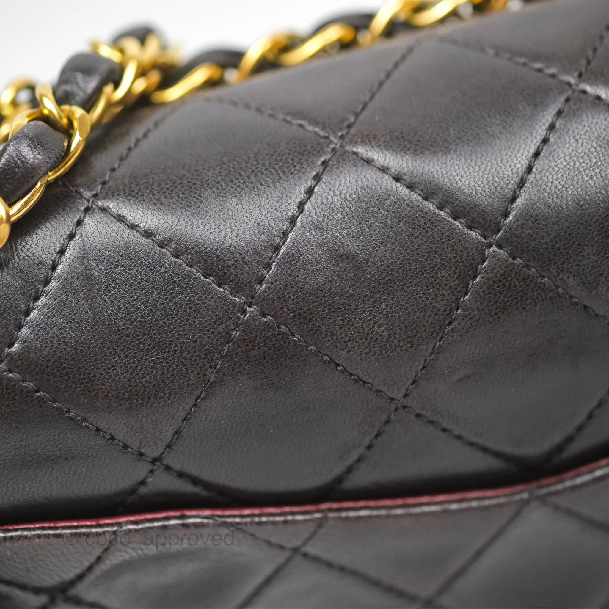Chanel Classic Vintage Small Flap Black Lambskin 24K Gold Hardware