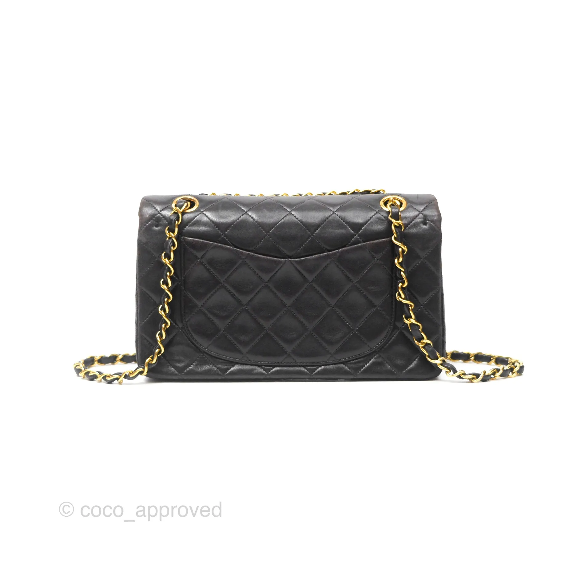 Chanel Classic Vintage Small Flap Black Lambskin 24K Gold Hardware