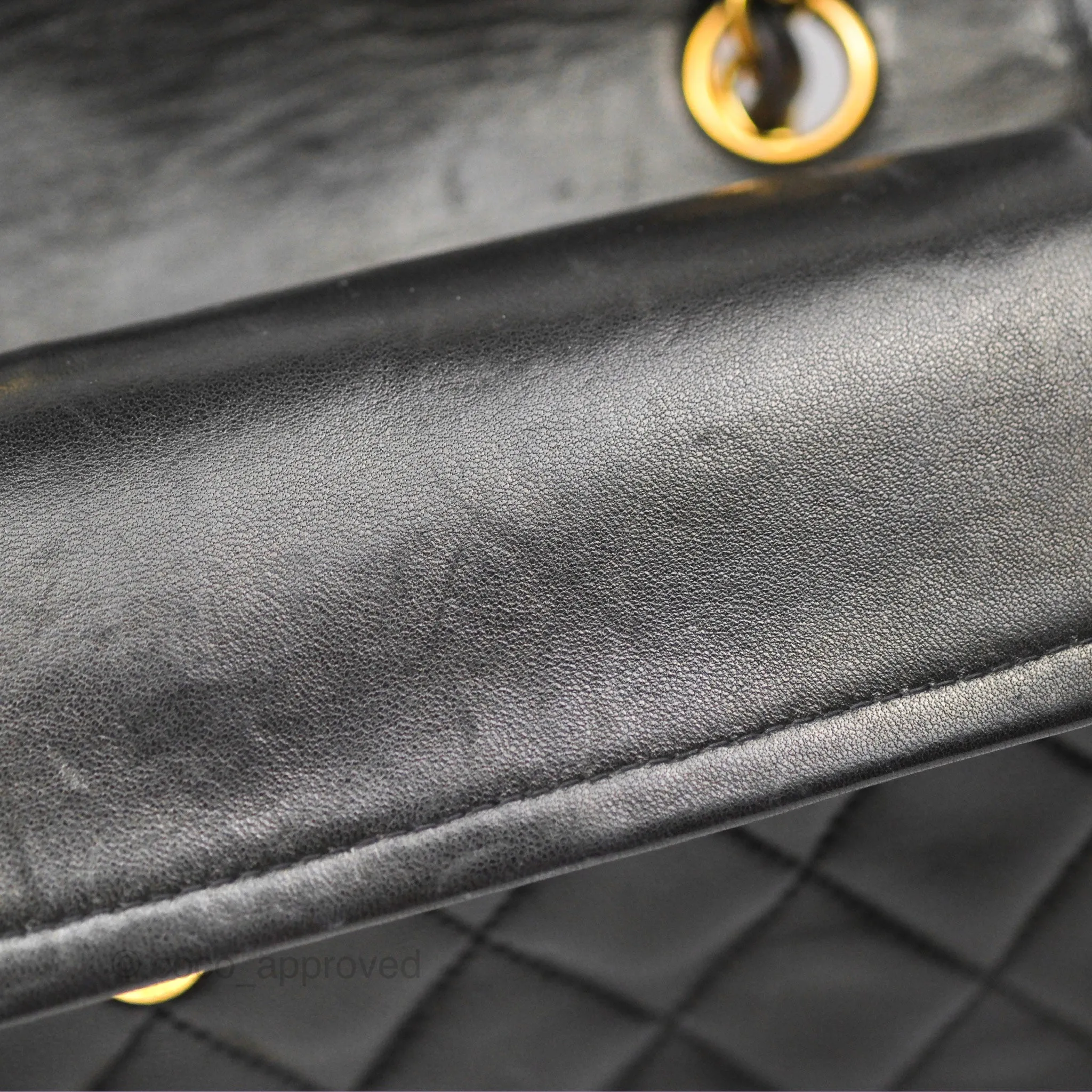 Chanel Classic Vintage Small Flap Black Lambskin 24K Gold Hardware