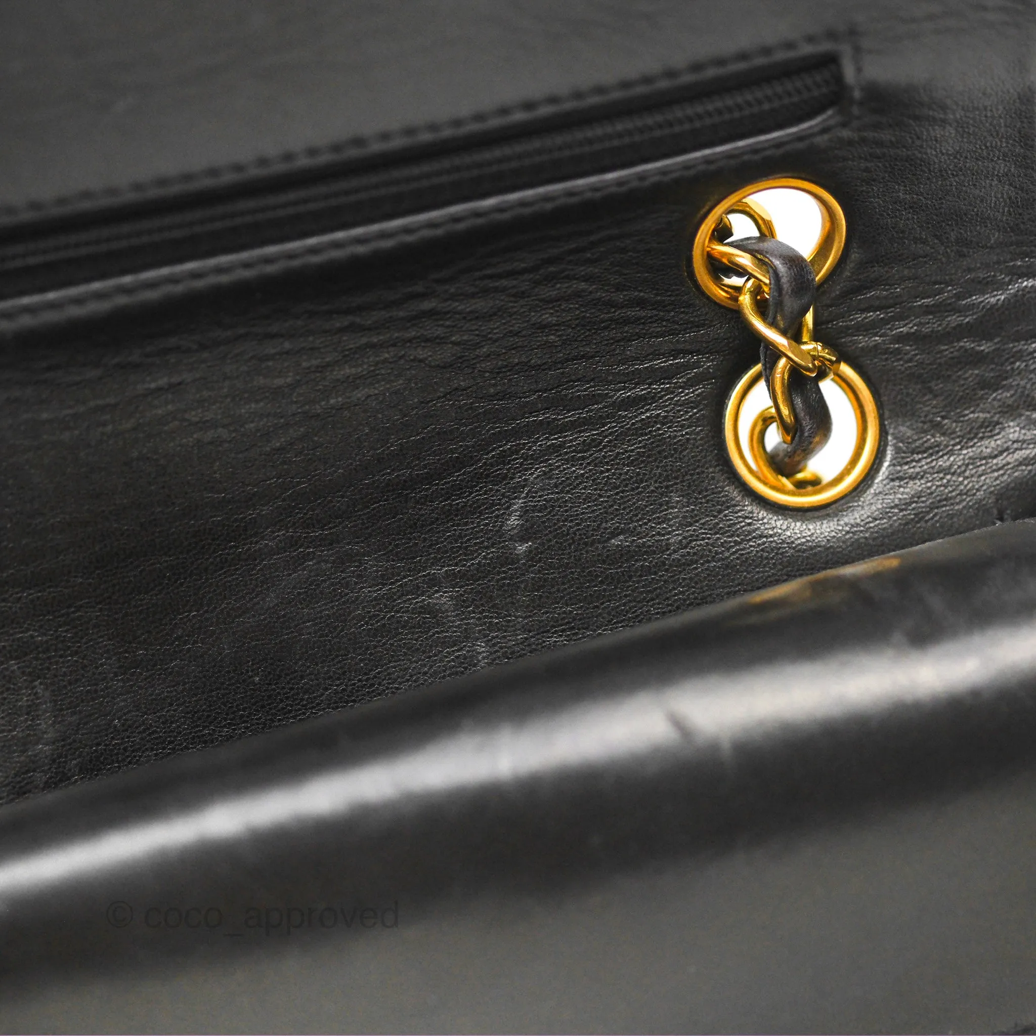 Chanel Classic Vintage Small Flap Black Lambskin 24K Gold Hardware