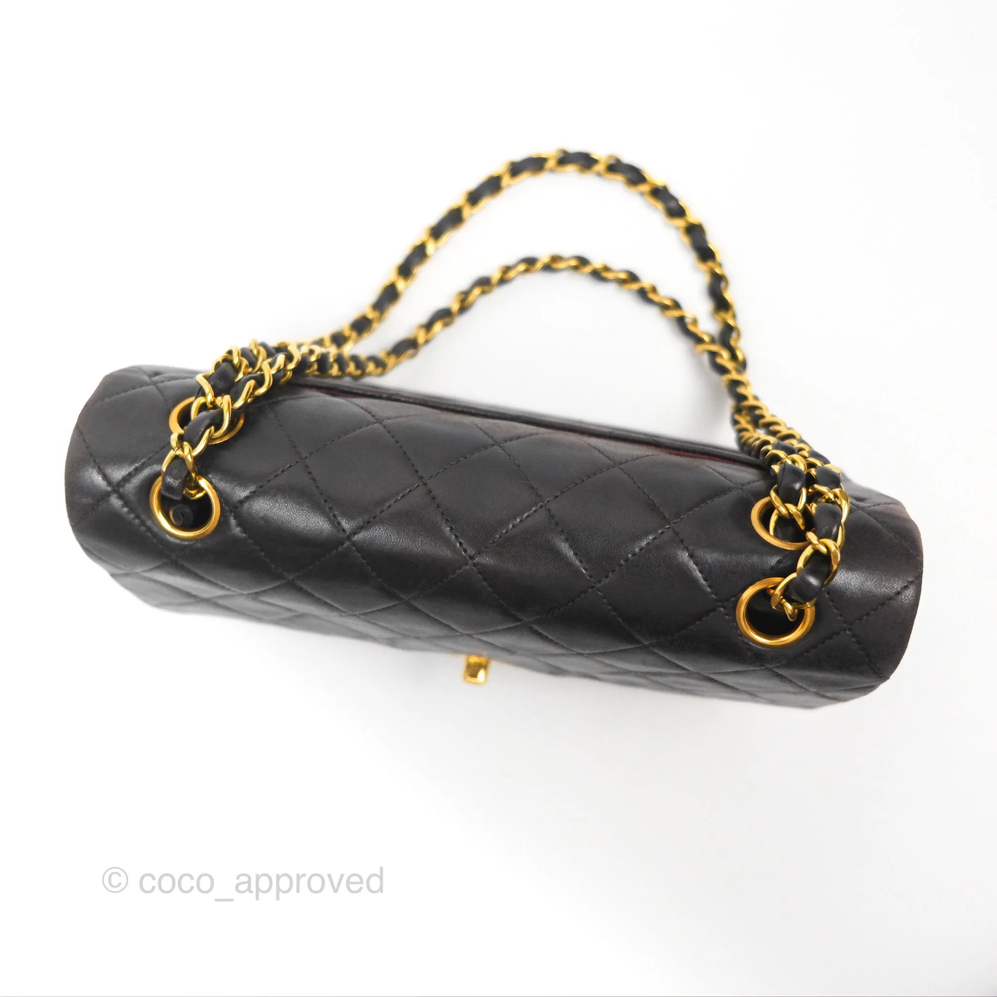 Chanel Classic Vintage Small Flap Black Lambskin 24K Gold Hardware