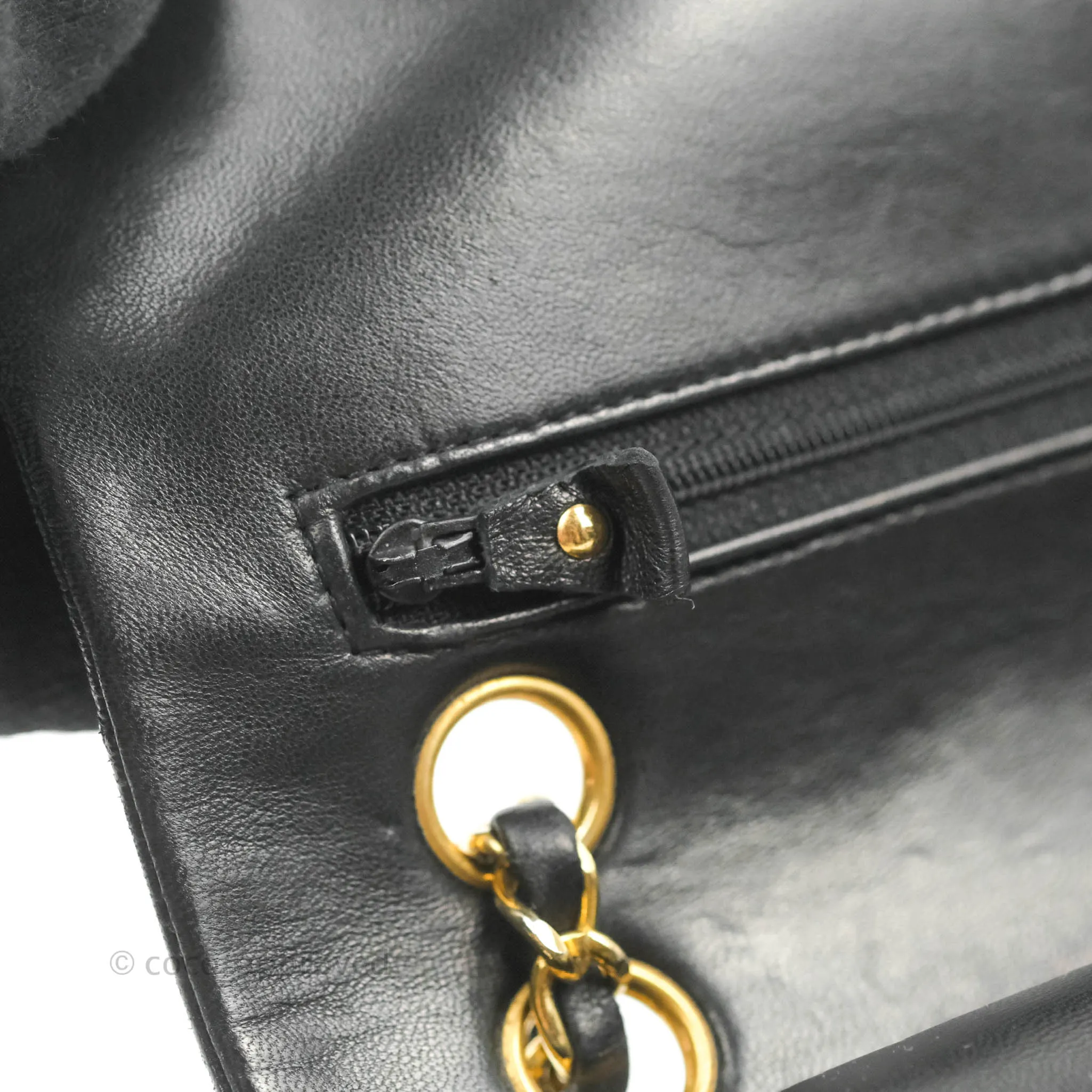 Chanel Classic Vintage Small Flap Black Lambskin 24K Gold Hardware