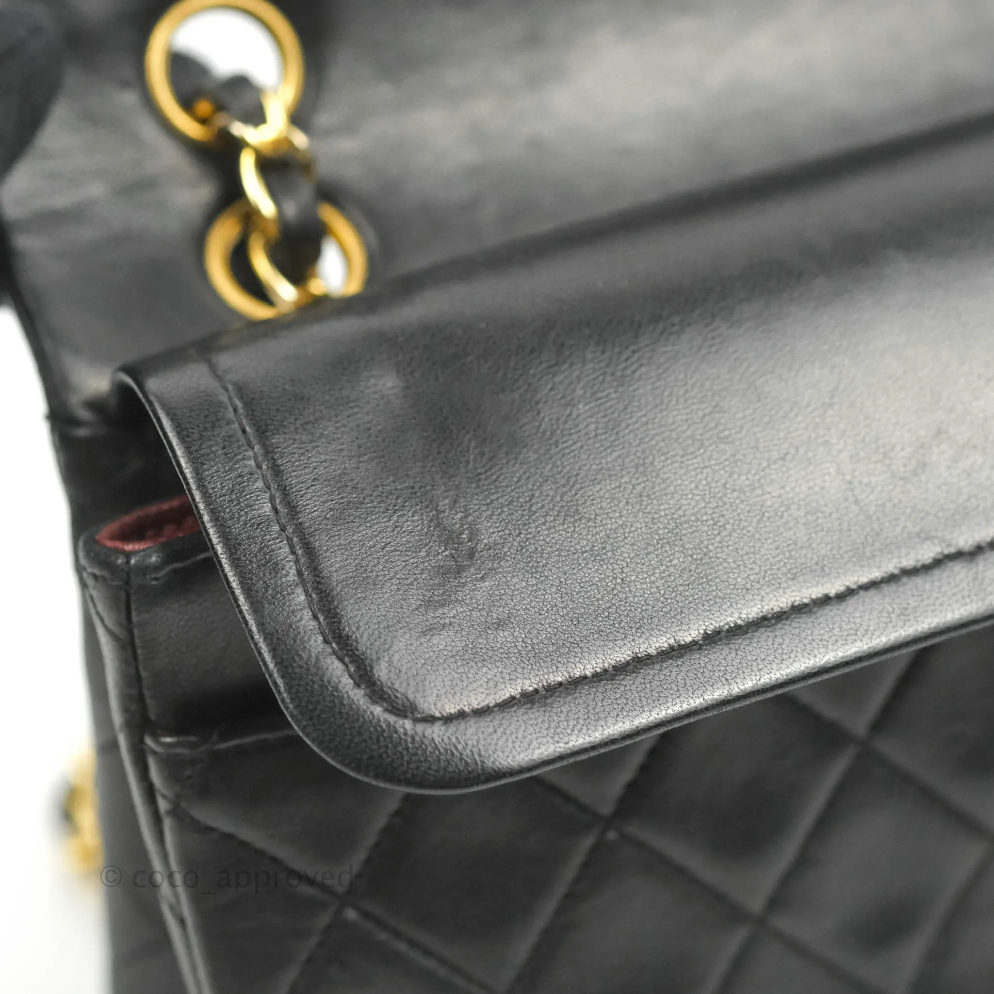 Chanel Classic Vintage Small Flap Black Lambskin 24K Gold Hardware