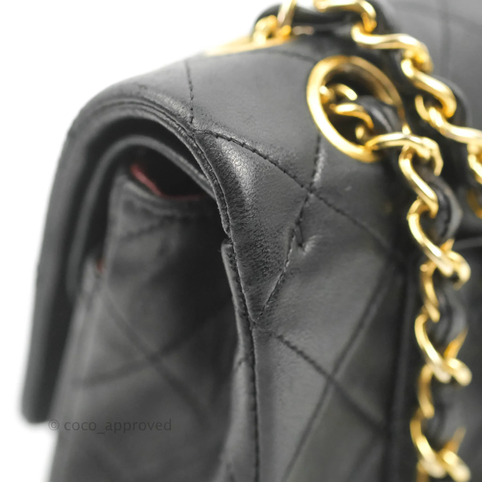 Chanel Classic Vintage Small Flap Black Lambskin 24K Gold Hardware