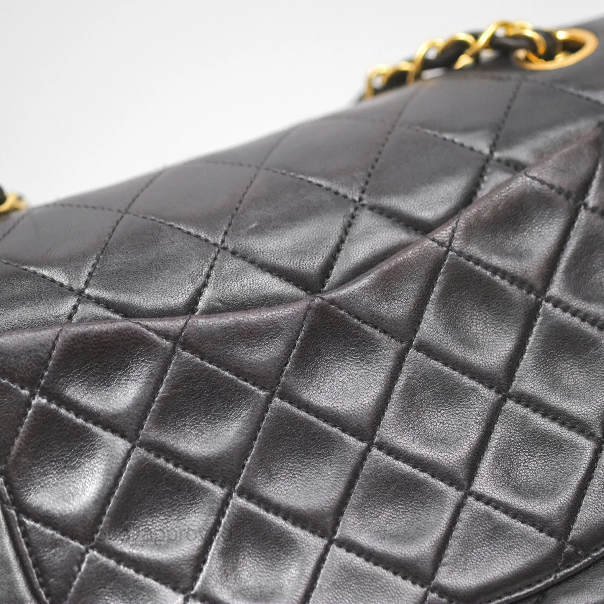 Chanel Classic Vintage Small Flap Black Lambskin 24K Gold Hardware
