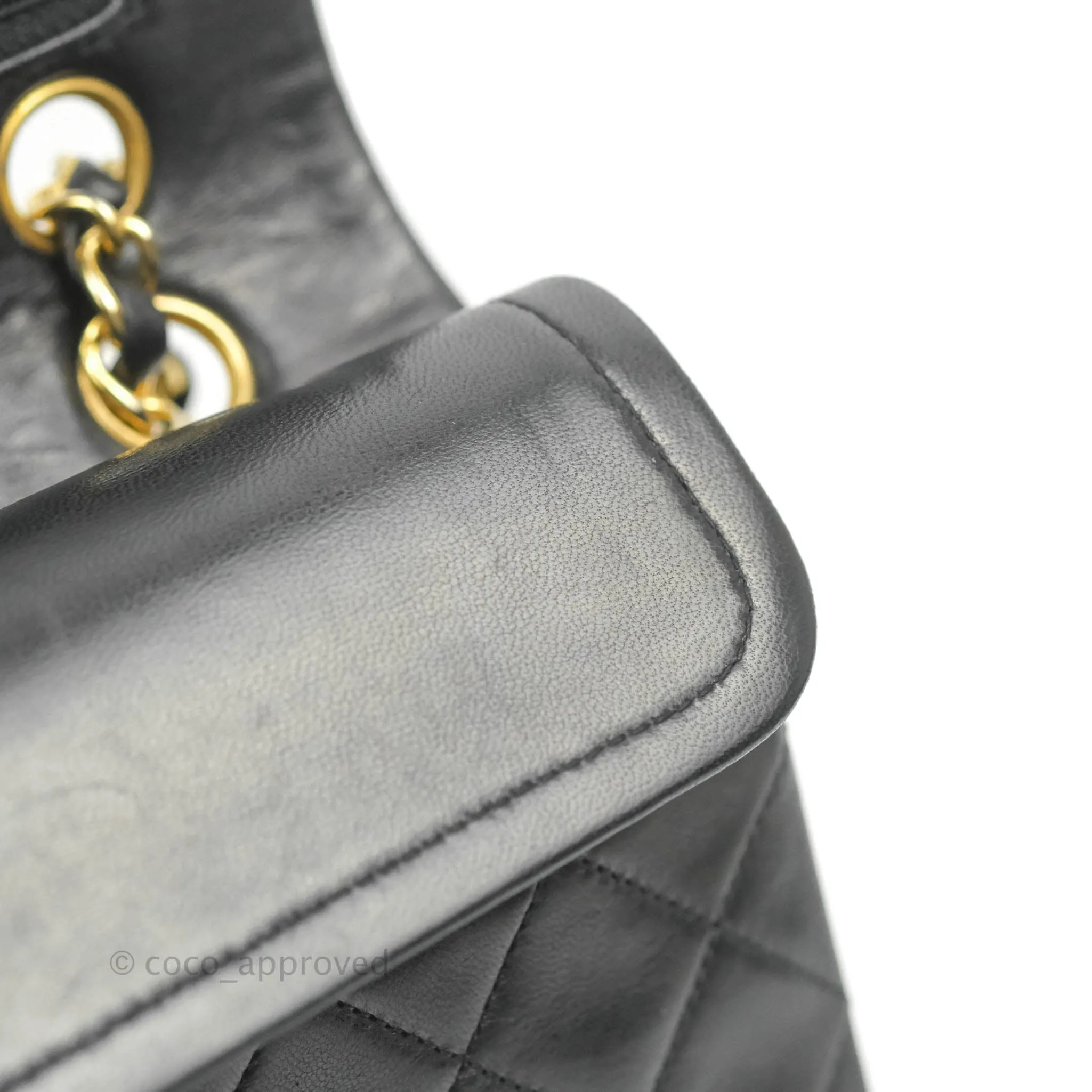 Chanel Classic Vintage Small Flap Black Lambskin 24K Gold Hardware