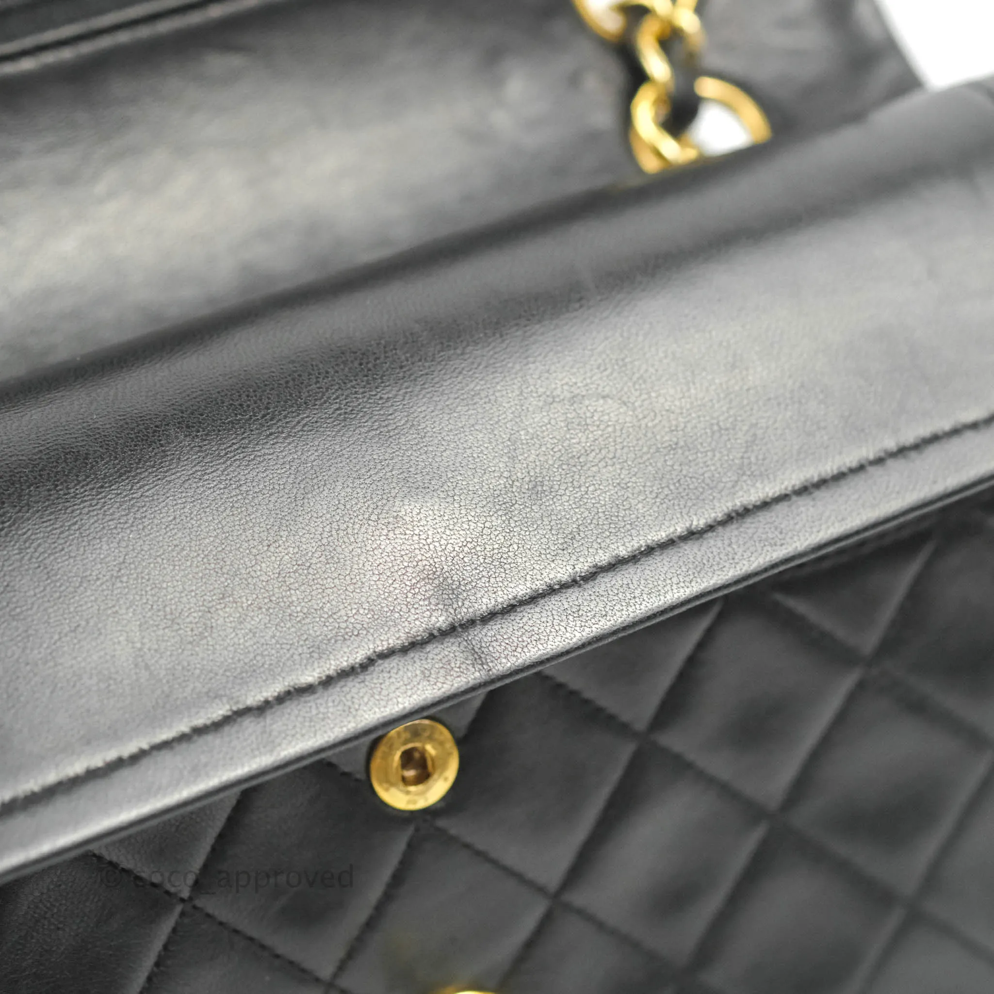 Chanel Classic Vintage Small Flap Black Lambskin 24K Gold Hardware