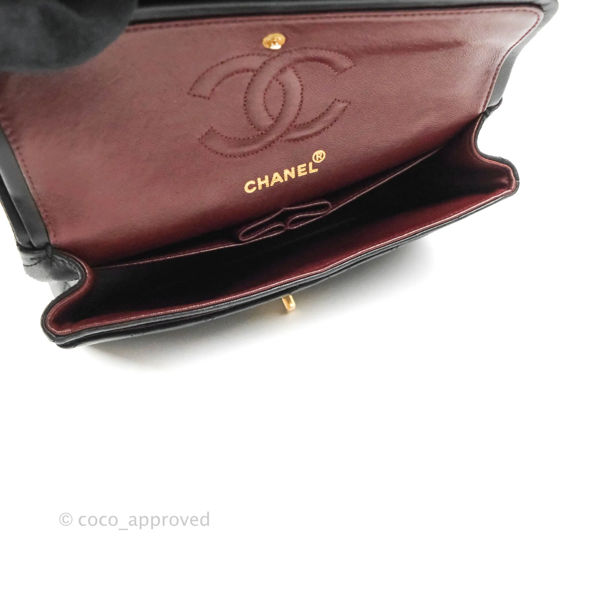 Chanel Classic Vintage Small Flap Black Lambskin 24K Gold Hardware