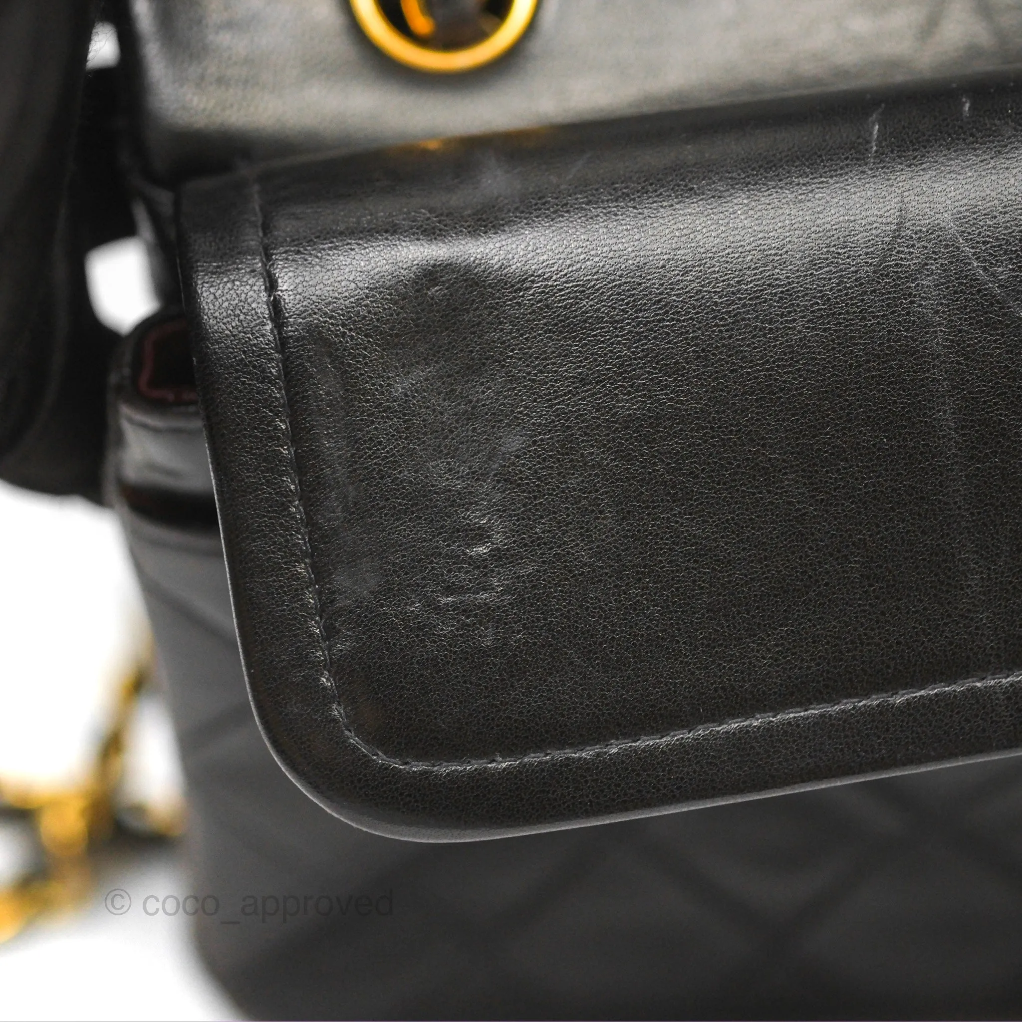 Chanel Classic Vintage Small Flap Black Lambskin 24K Gold Hardware