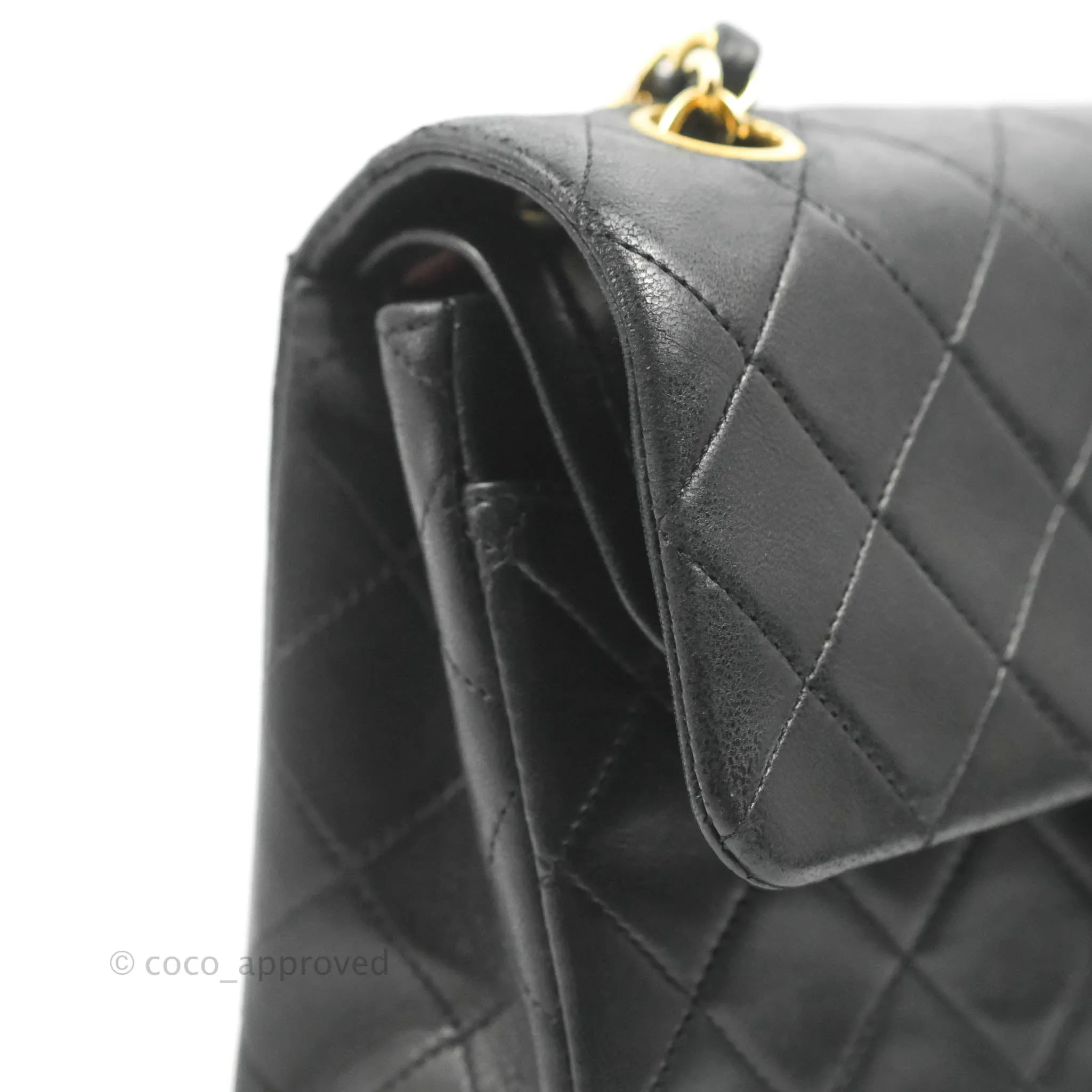 Chanel Classic Vintage Small Flap Black Lambskin 24K Gold Hardware