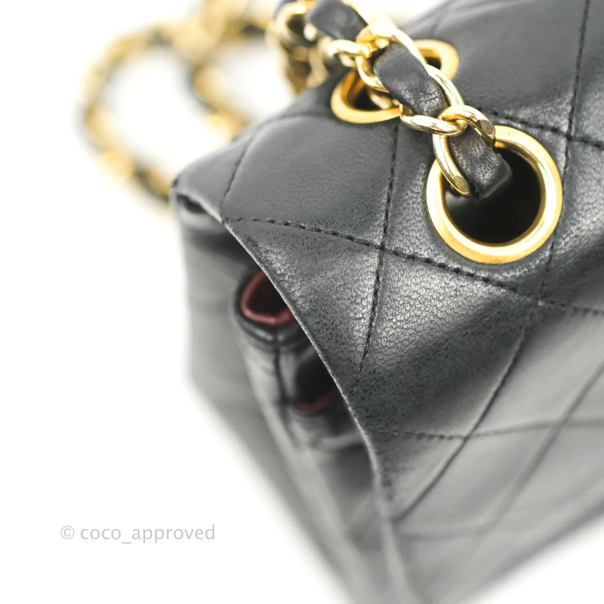 Chanel Classic Vintage Small Flap Black Lambskin 24K Gold Hardware
