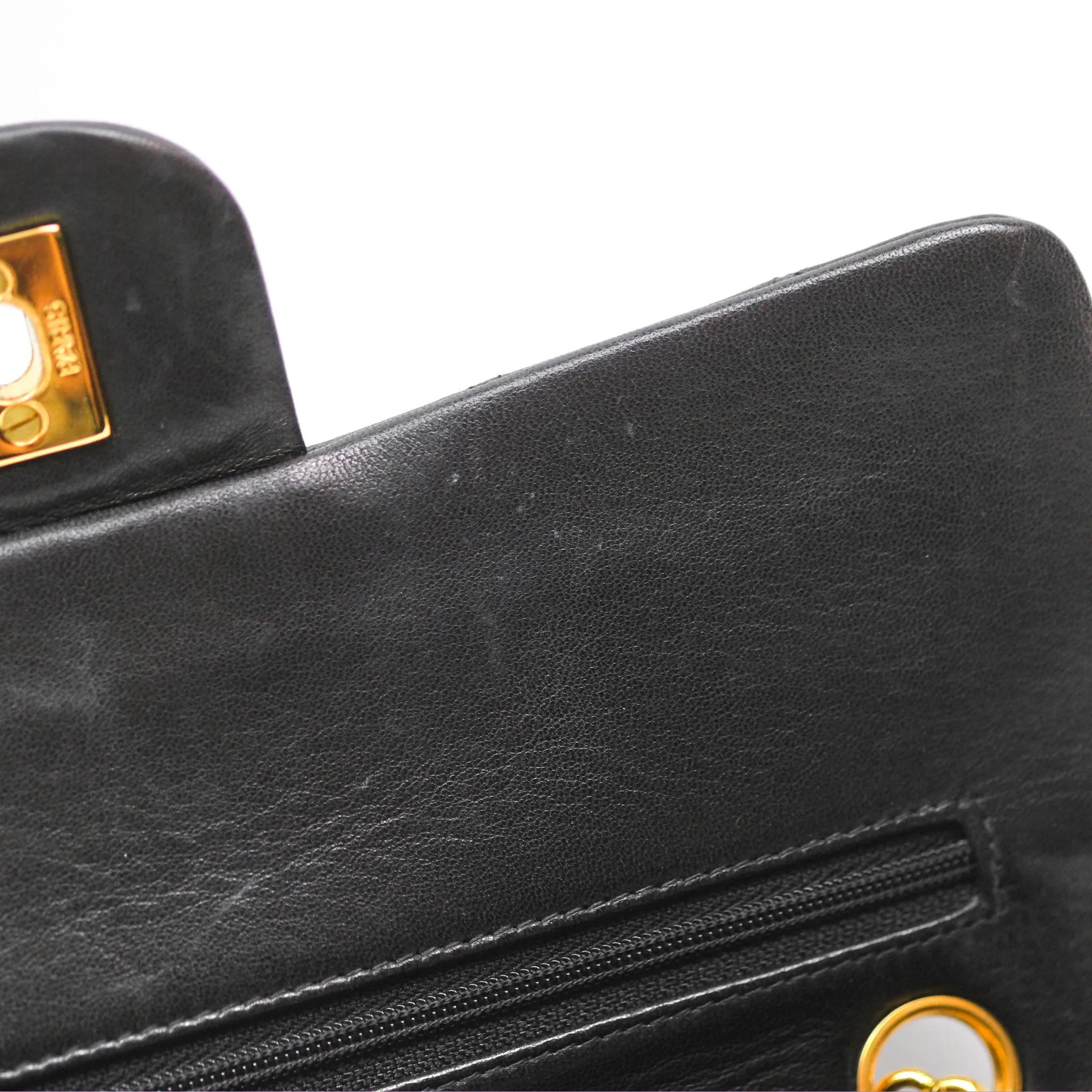 Chanel Classic Vintage Small Flap Black Lambskin 24K Gold Hardware