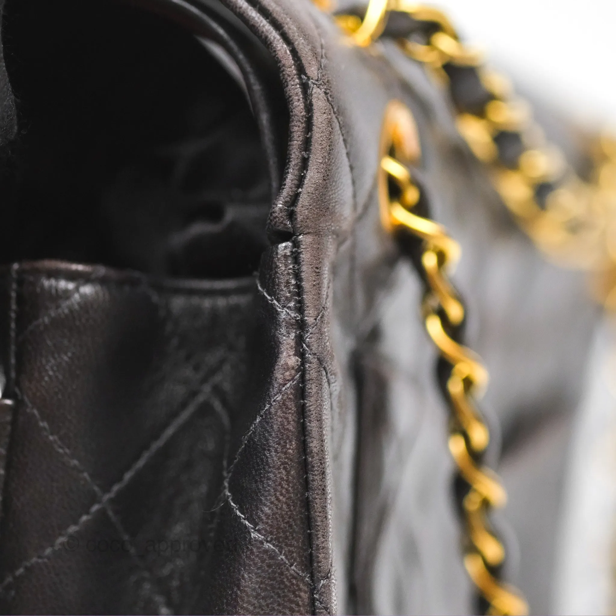 Chanel Classic Vintage Small Flap Black Lambskin 24K Gold Hardware