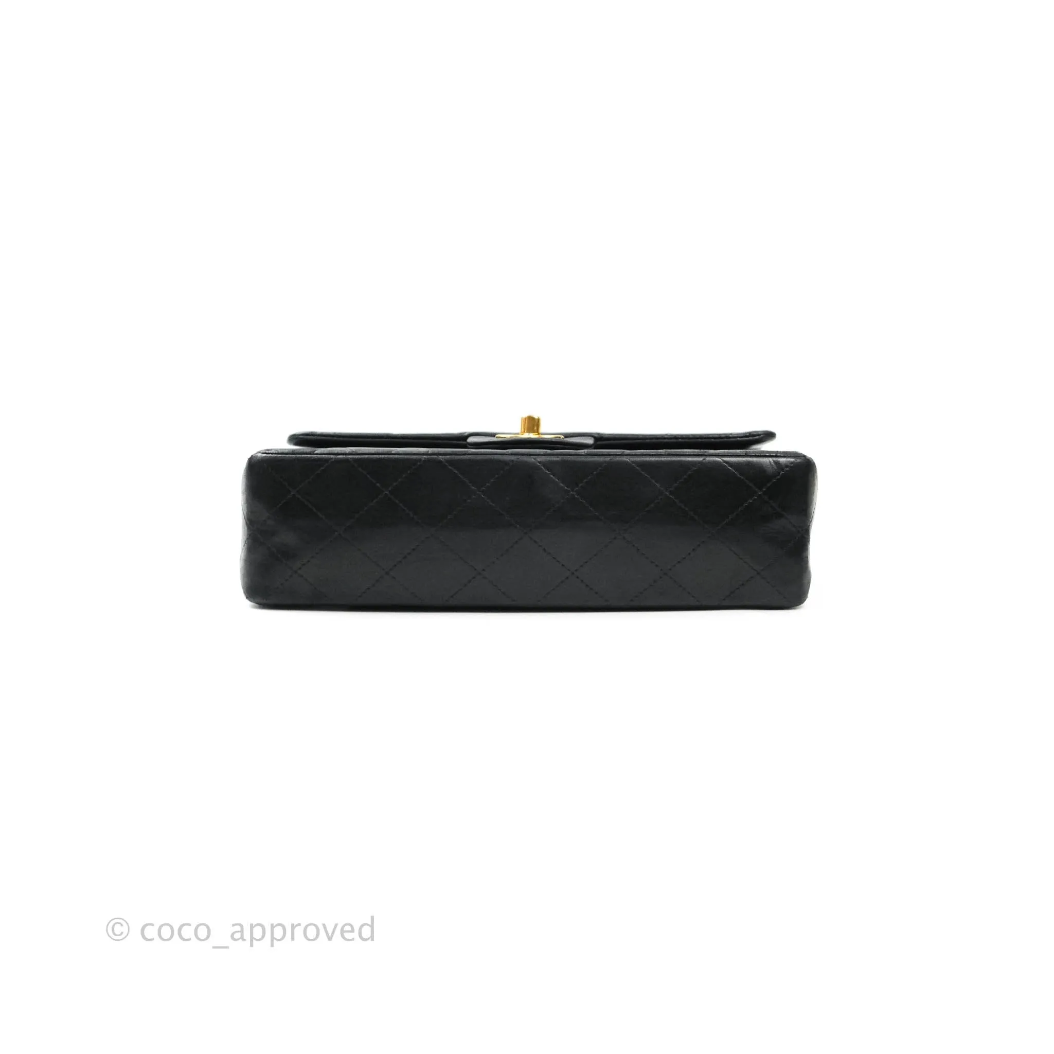 Chanel Classic Vintage Small S/M Flap Black Lambskin 24K Gold Hardware