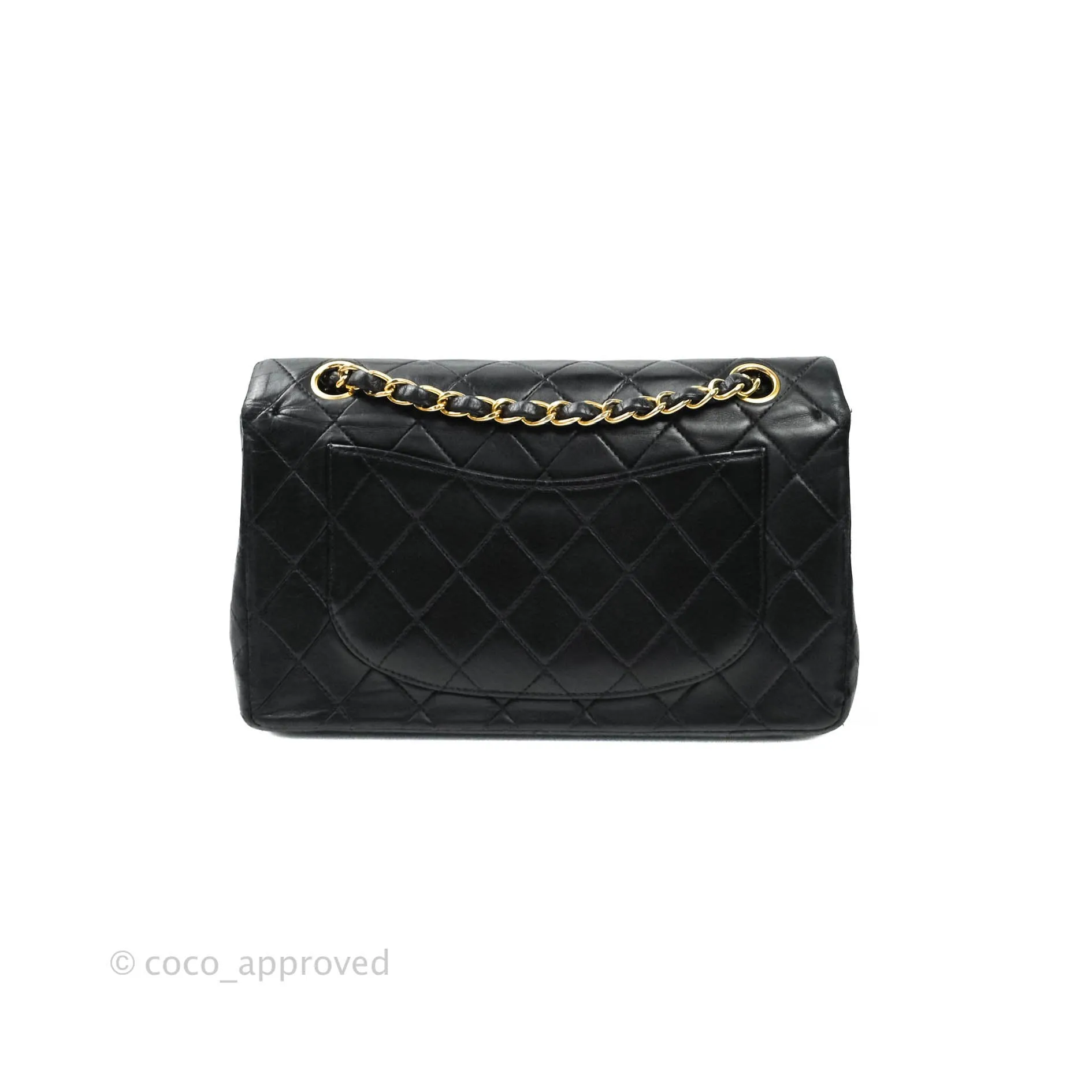 Chanel Classic Vintage Small S/M Flap Black Lambskin 24K Gold Hardware