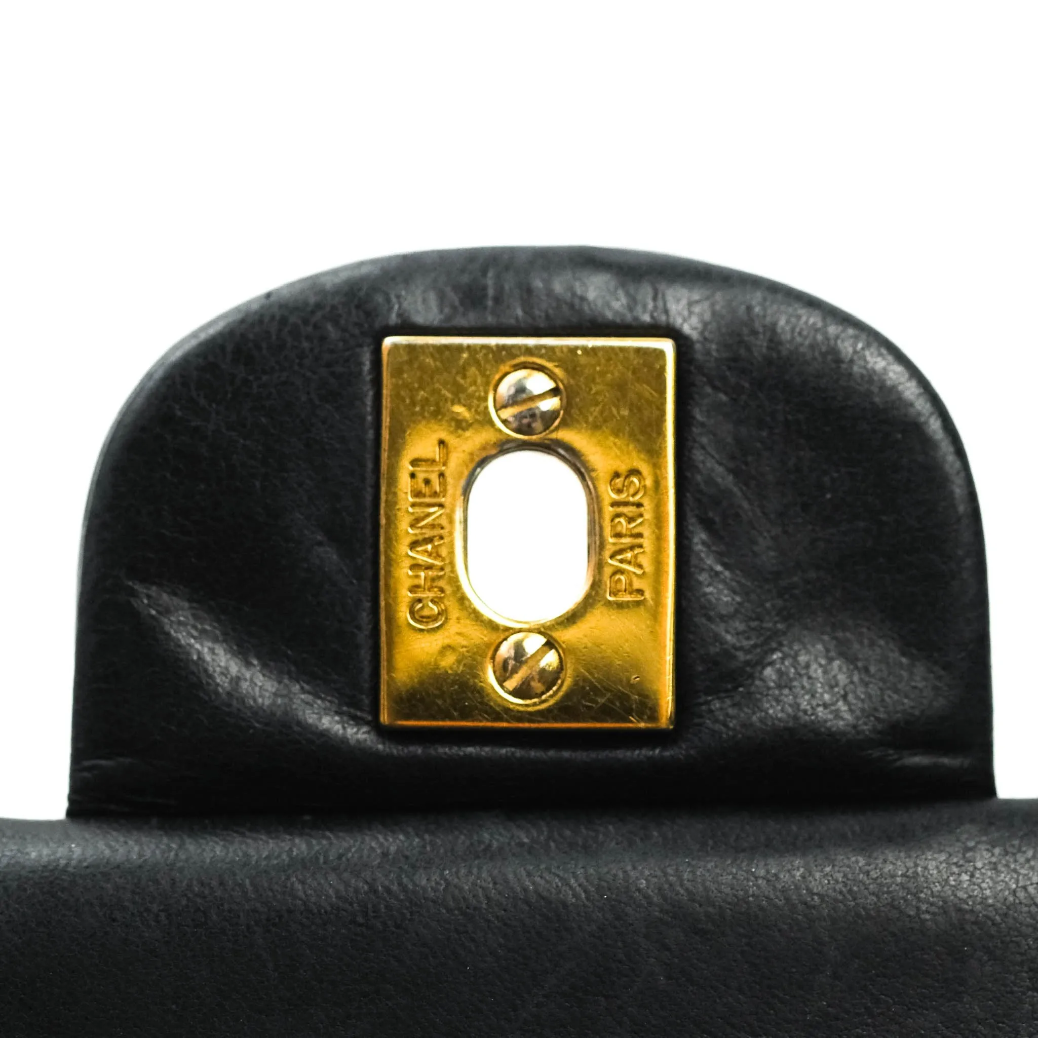 Chanel Classic Vintage Small S/M Flap Black Lambskin 24K Gold Hardware