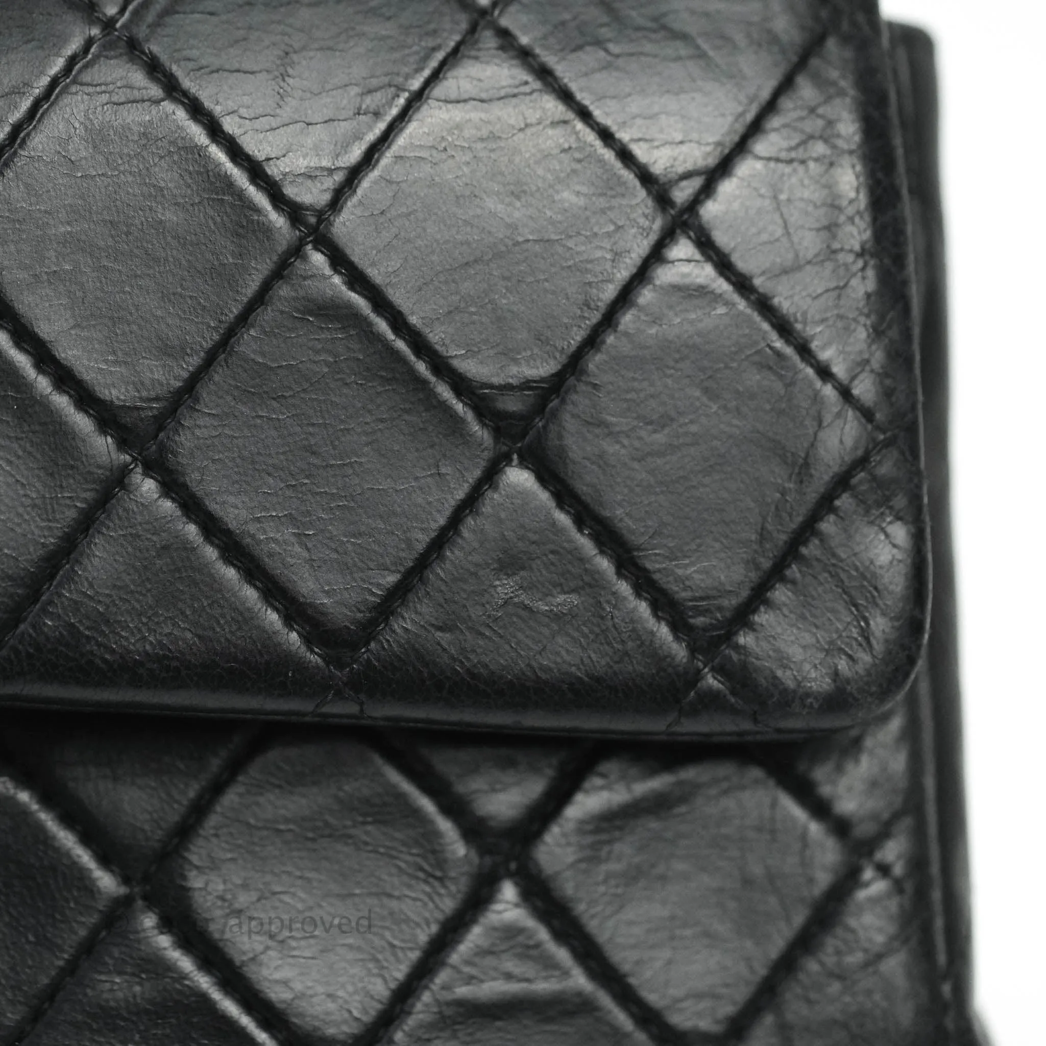 Chanel Classic Vintage Small S/M Flap Black Lambskin 24K Gold Hardware