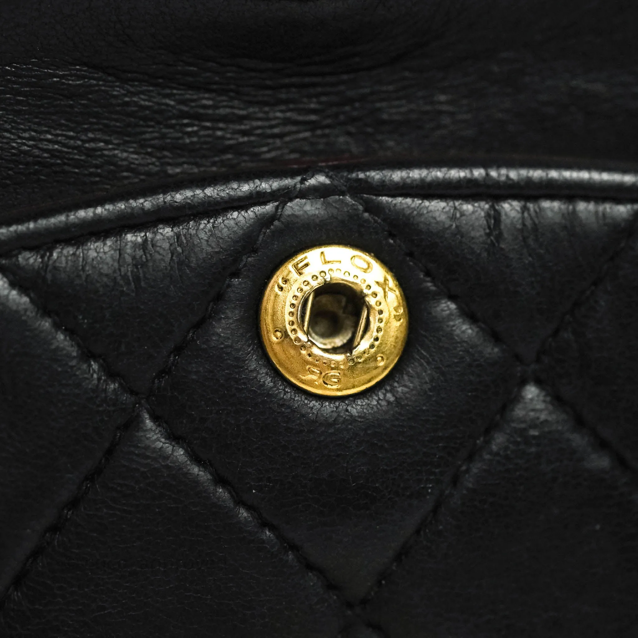 Chanel Classic Vintage Small S/M Flap Black Lambskin 24K Gold Hardware