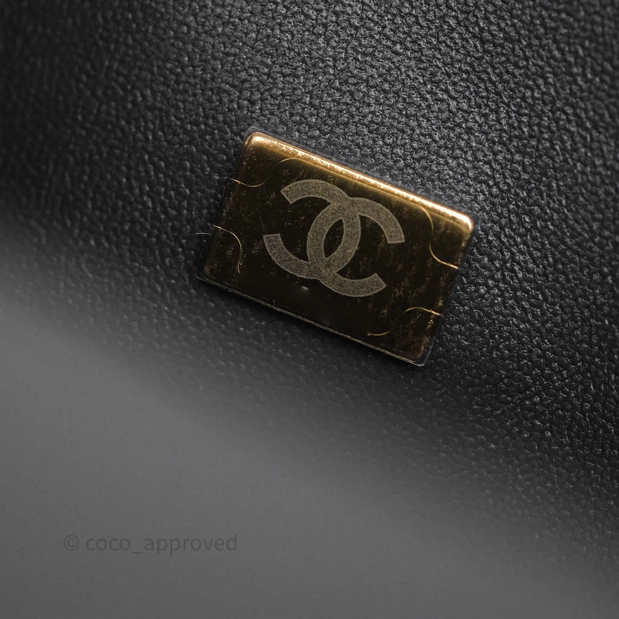 Chanel Jumbo Classic Double Flap Quilted Dark Grey Caviar Gold Hardware⁣⁣