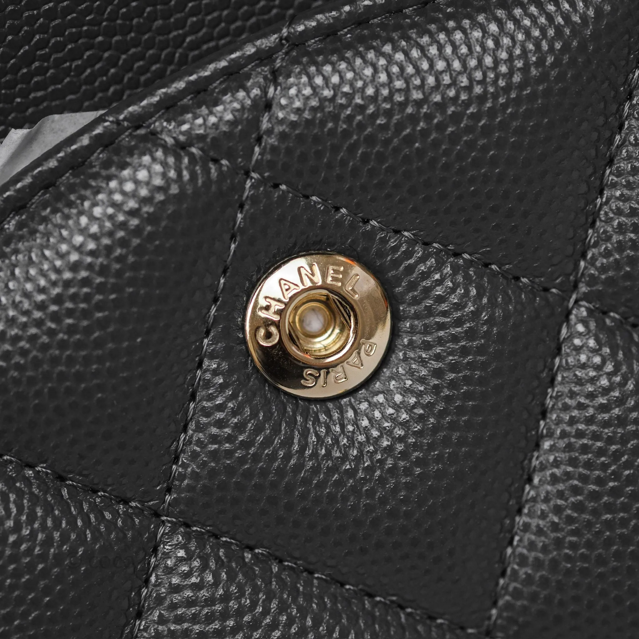 Chanel Jumbo Classic Double Flap Quilted Dark Grey Caviar Gold Hardware⁣⁣