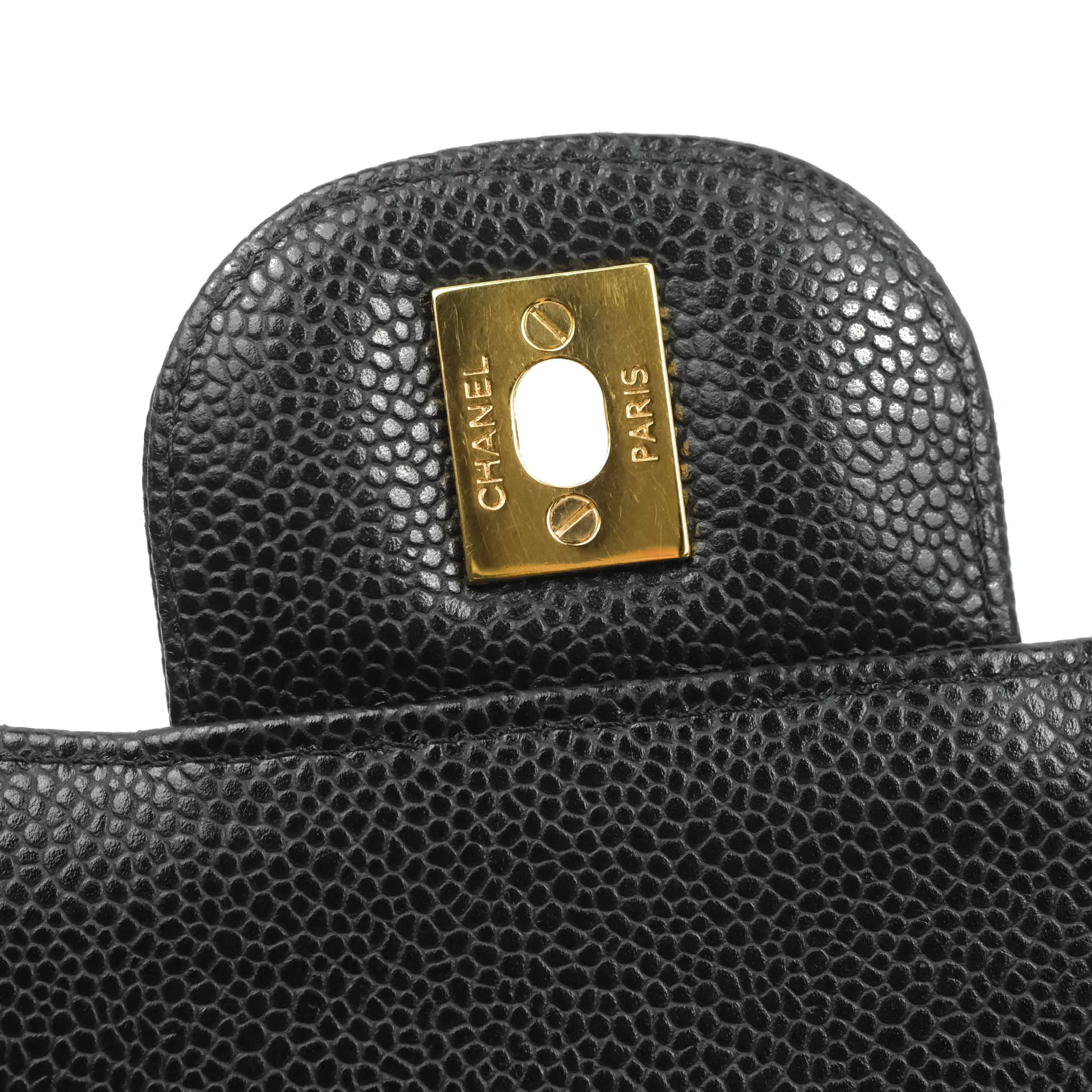 Chanel Jumbo Double Flap Black Caviar Gold Hardware⁣⁣