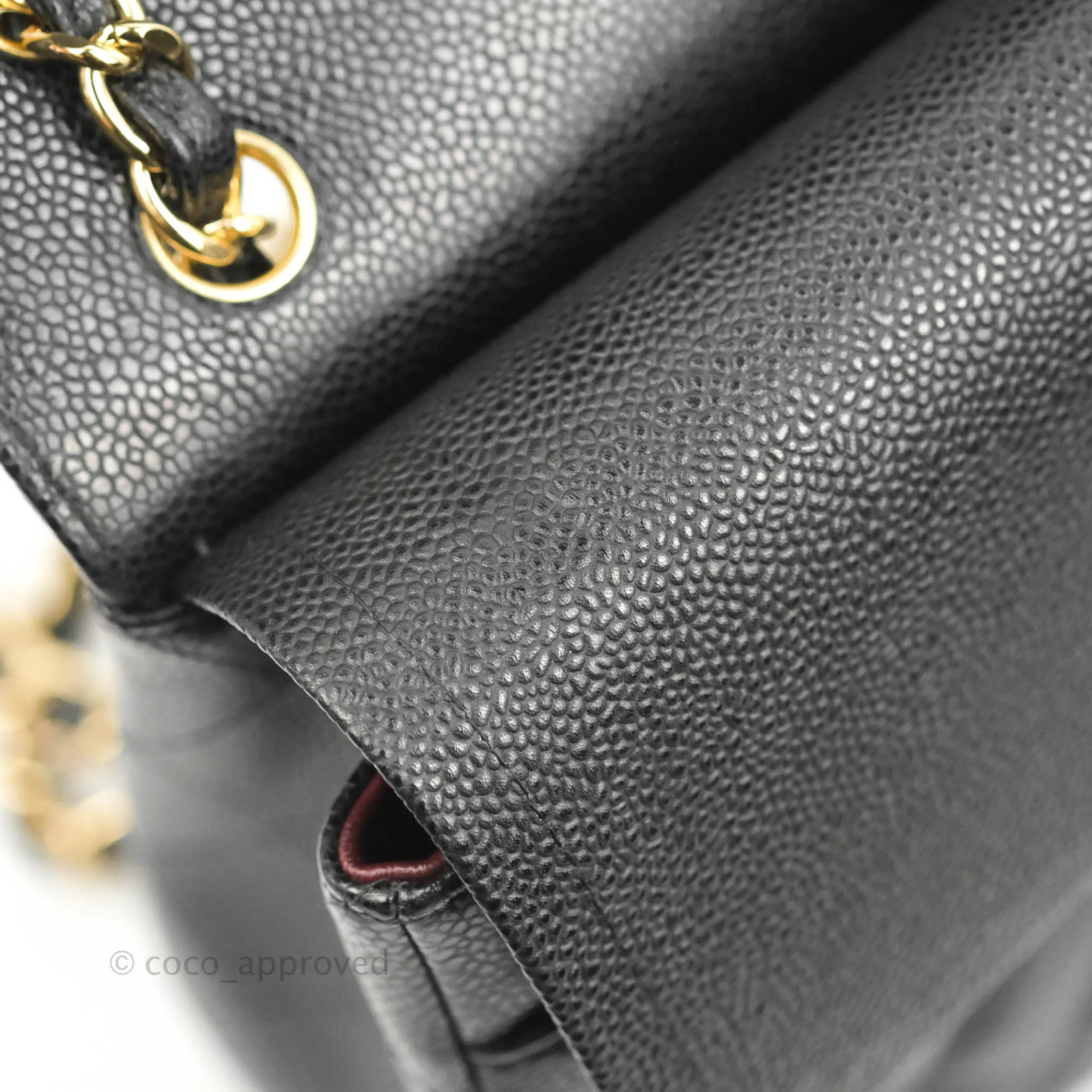 Chanel Jumbo Double Flap Black Caviar Gold Hardware⁣⁣
