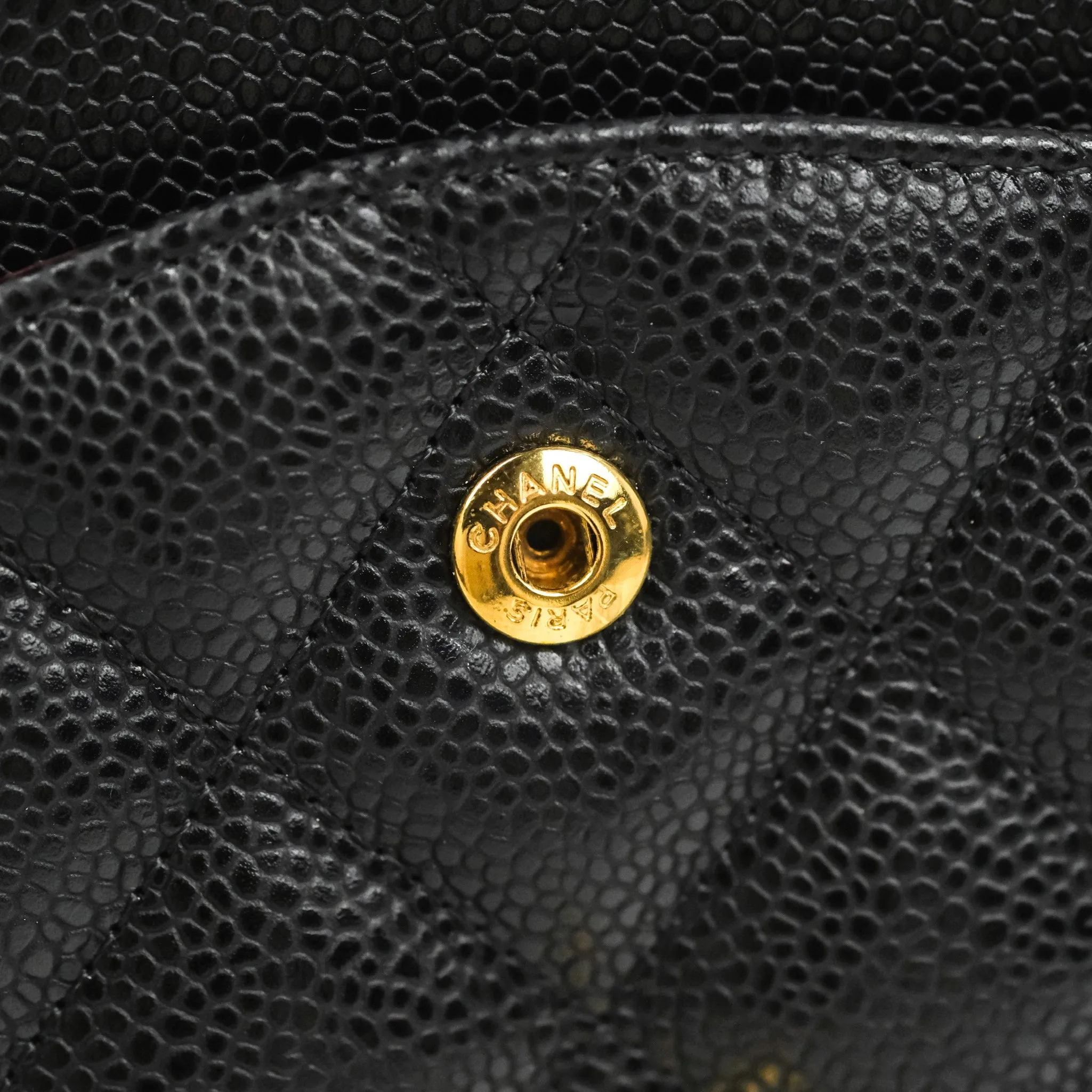 Chanel Jumbo Double Flap Black Caviar Gold Hardware⁣⁣