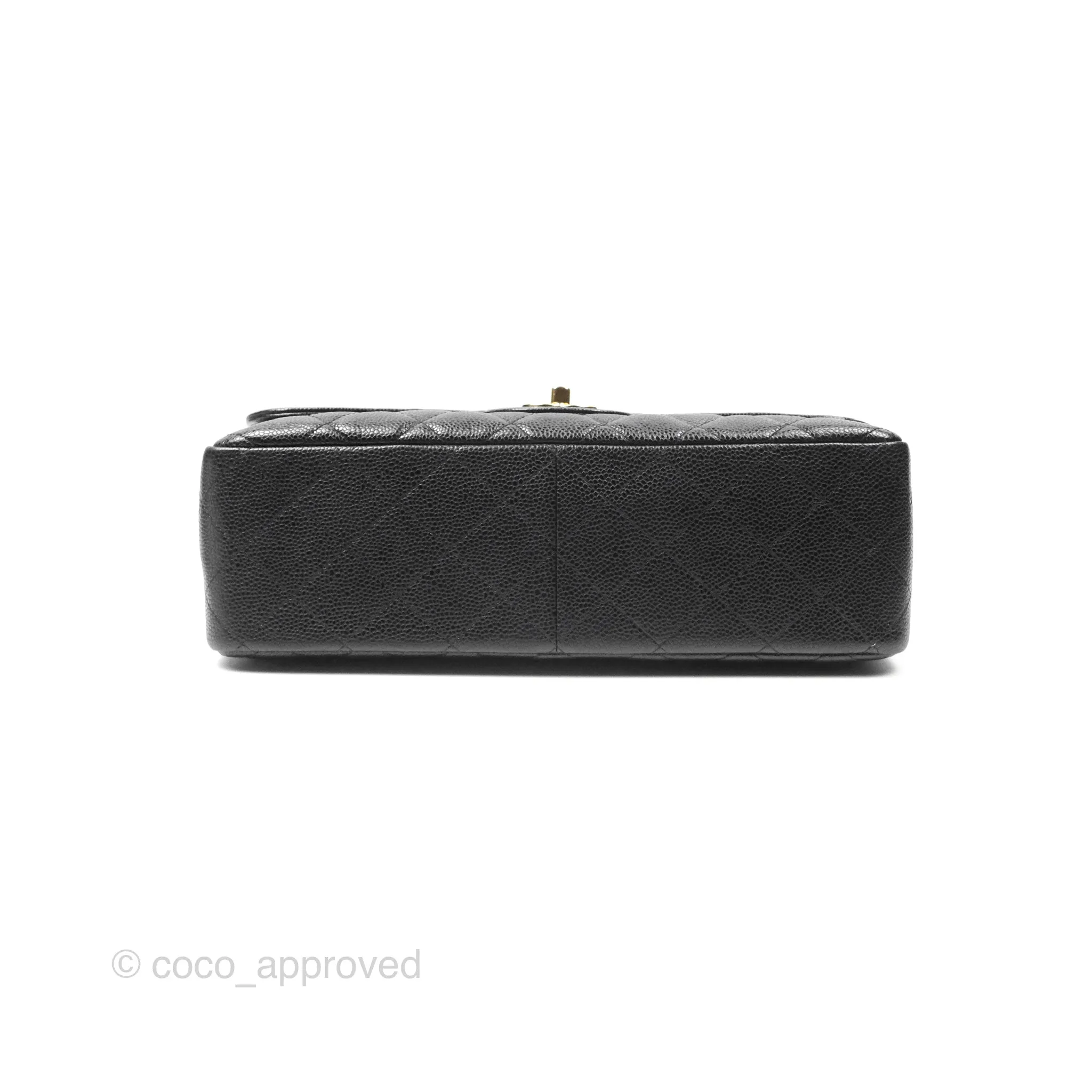 Chanel Jumbo Double Flap Black Caviar Gold Hardware⁣⁣