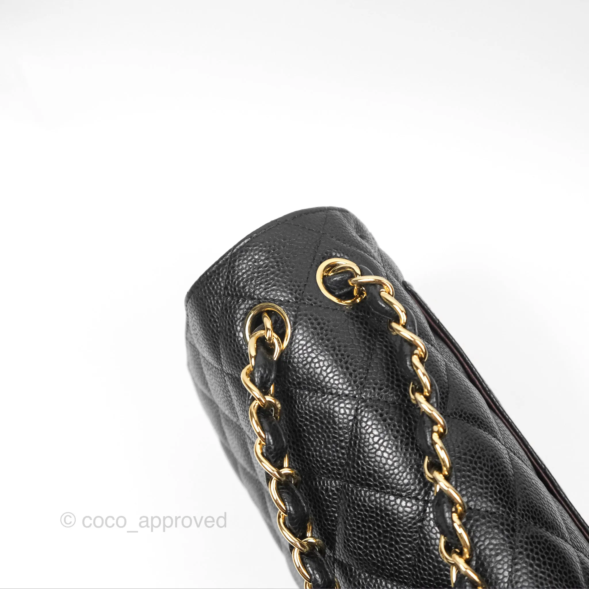 Chanel Jumbo Double Flap Black Caviar Gold Hardware⁣⁣