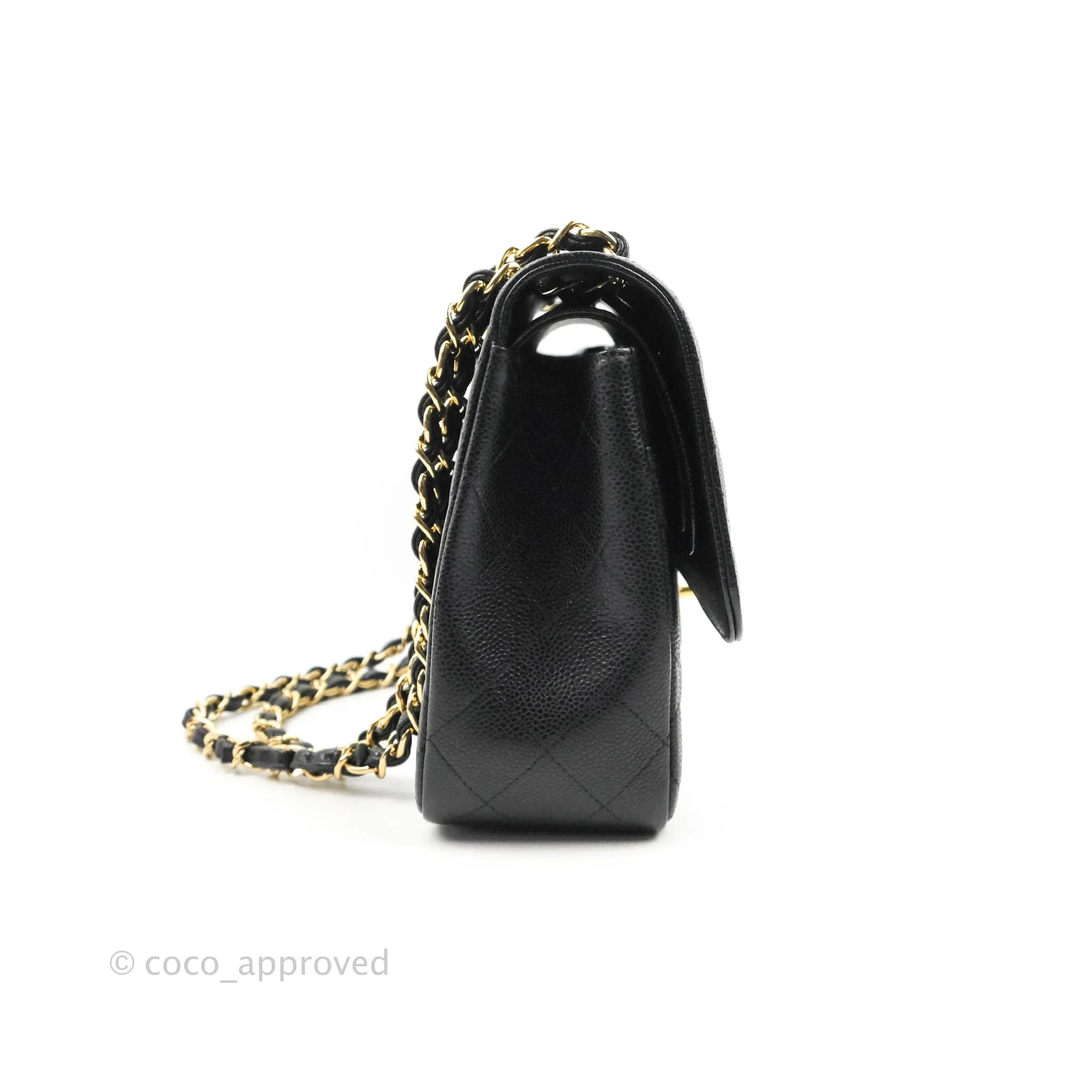 Chanel Jumbo Double Flap Black Caviar Gold Hardware⁣⁣