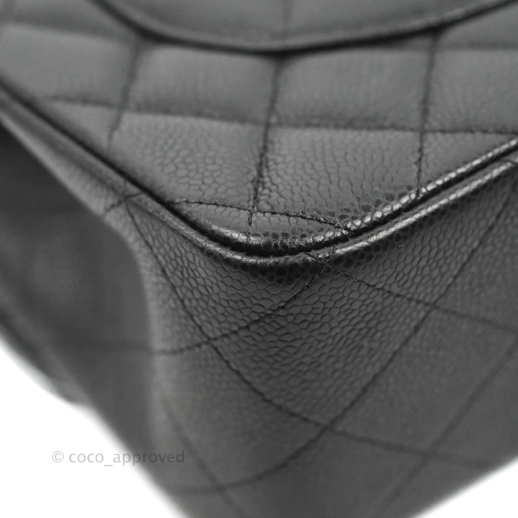 Chanel Jumbo Double Flap Black Caviar Gold Hardware⁣⁣