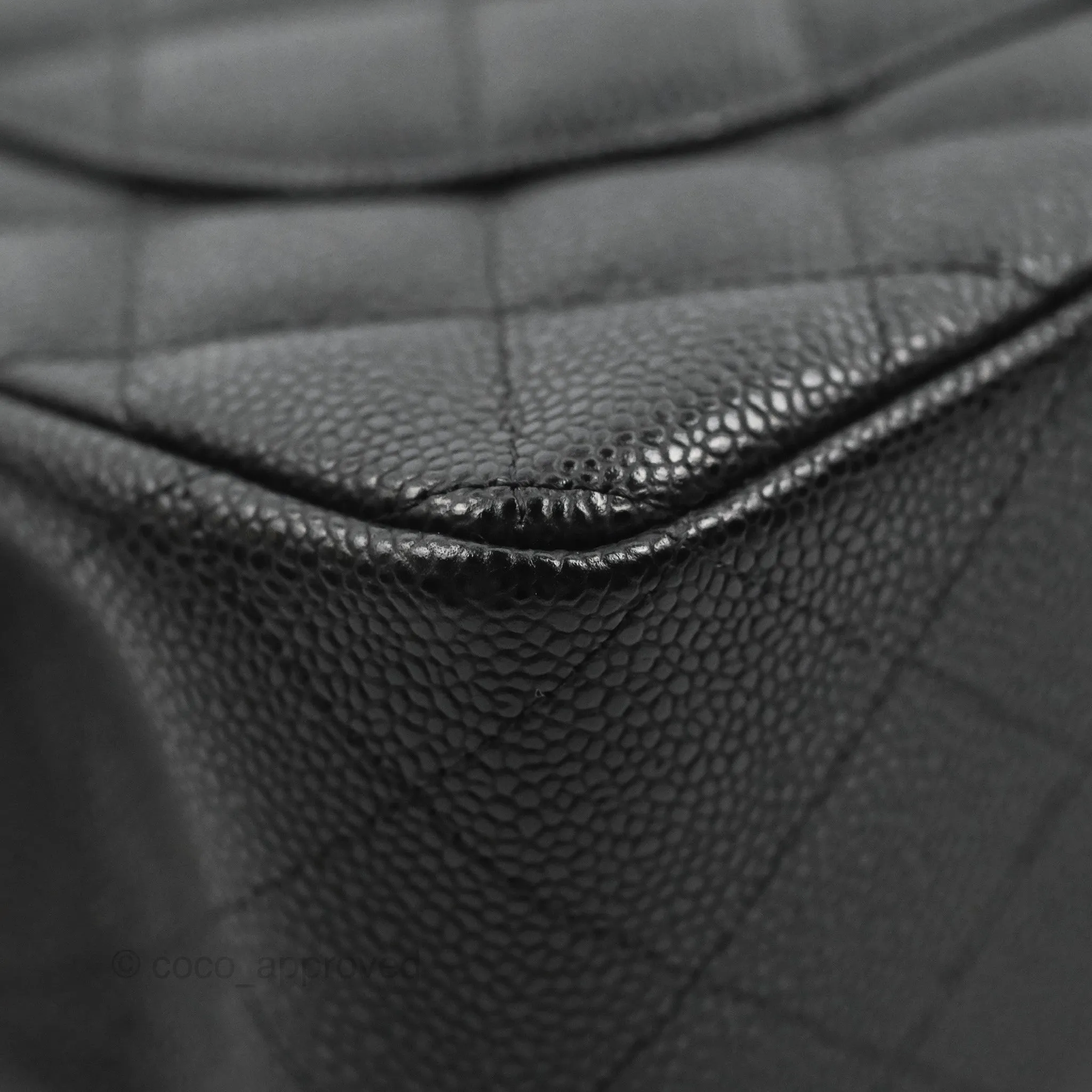 Chanel Jumbo Double Flap Black Caviar Gold Hardware⁣⁣