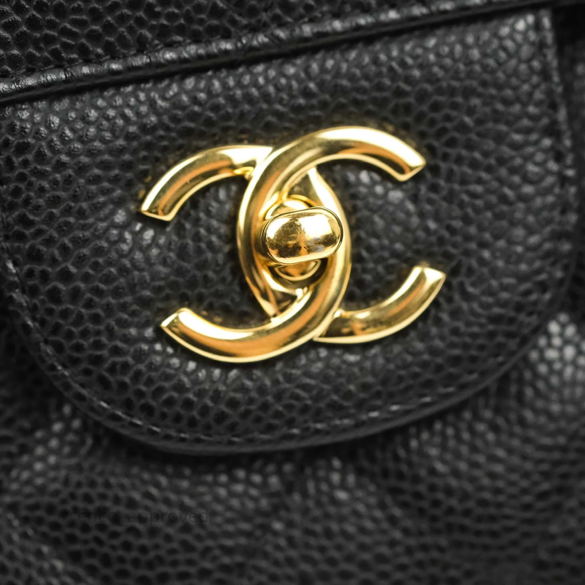 Chanel Jumbo Double Flap Black Caviar Gold Hardware⁣⁣