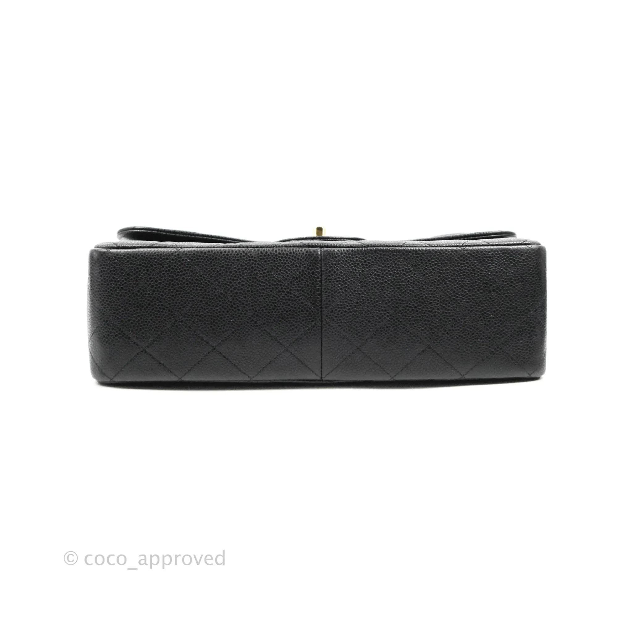 Chanel Jumbo Double Flap Black Caviar Gold Hardware⁣⁣