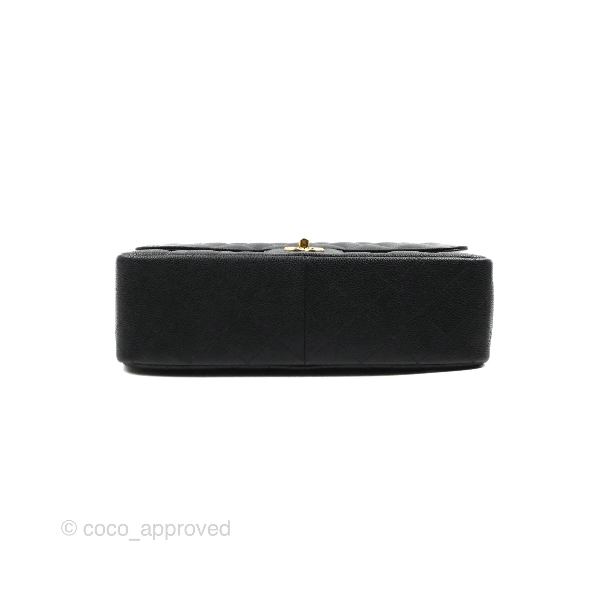 Chanel Jumbo Double Flap Black Caviar Gold Hardware⁣⁣