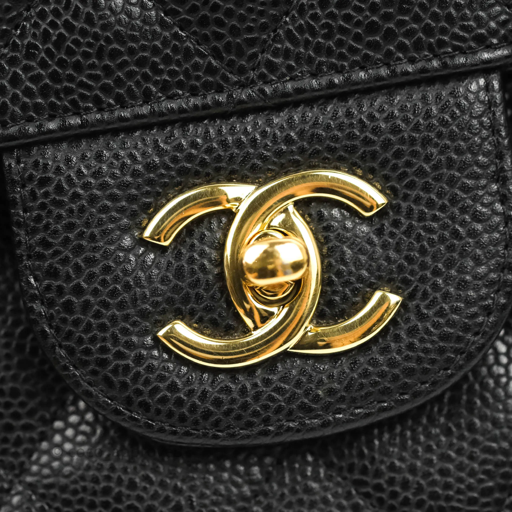 Chanel Jumbo Double Flap Black Caviar Gold Hardware⁣⁣