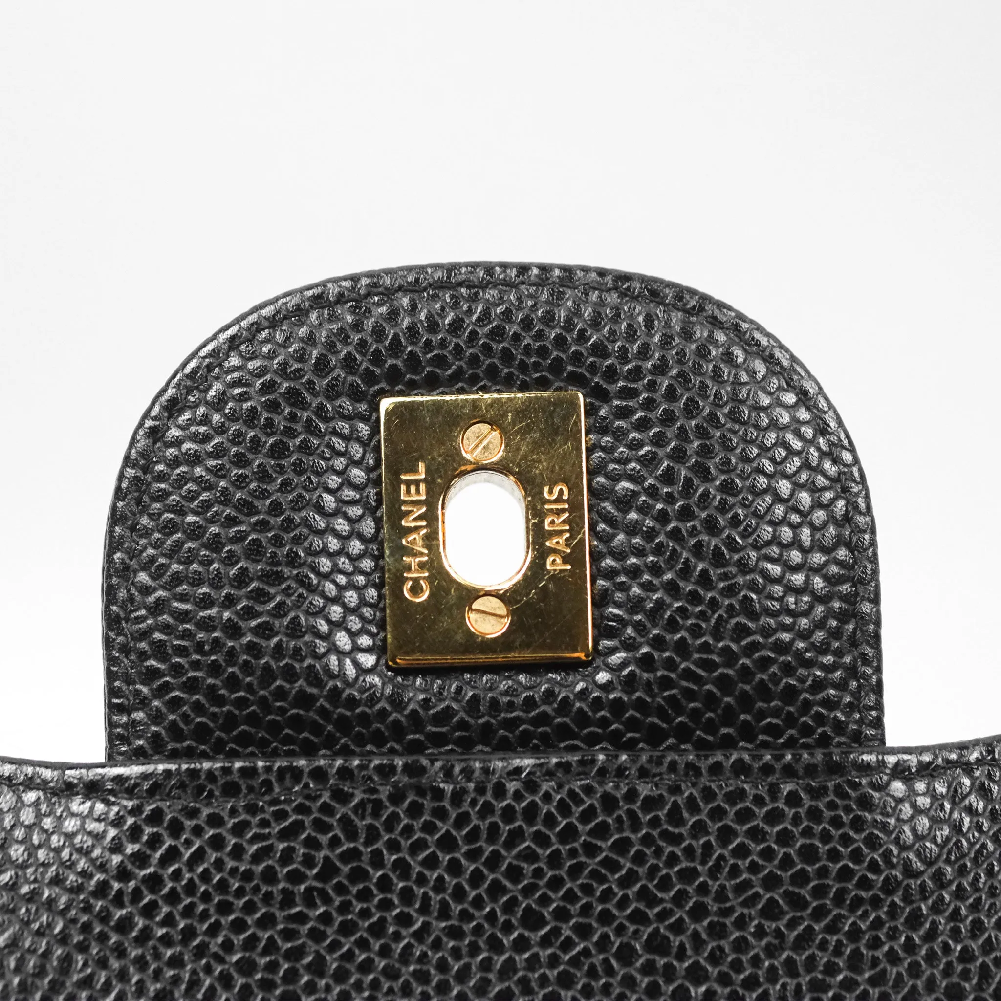 Chanel Jumbo Double Flap Black Caviar Gold Hardware⁣⁣