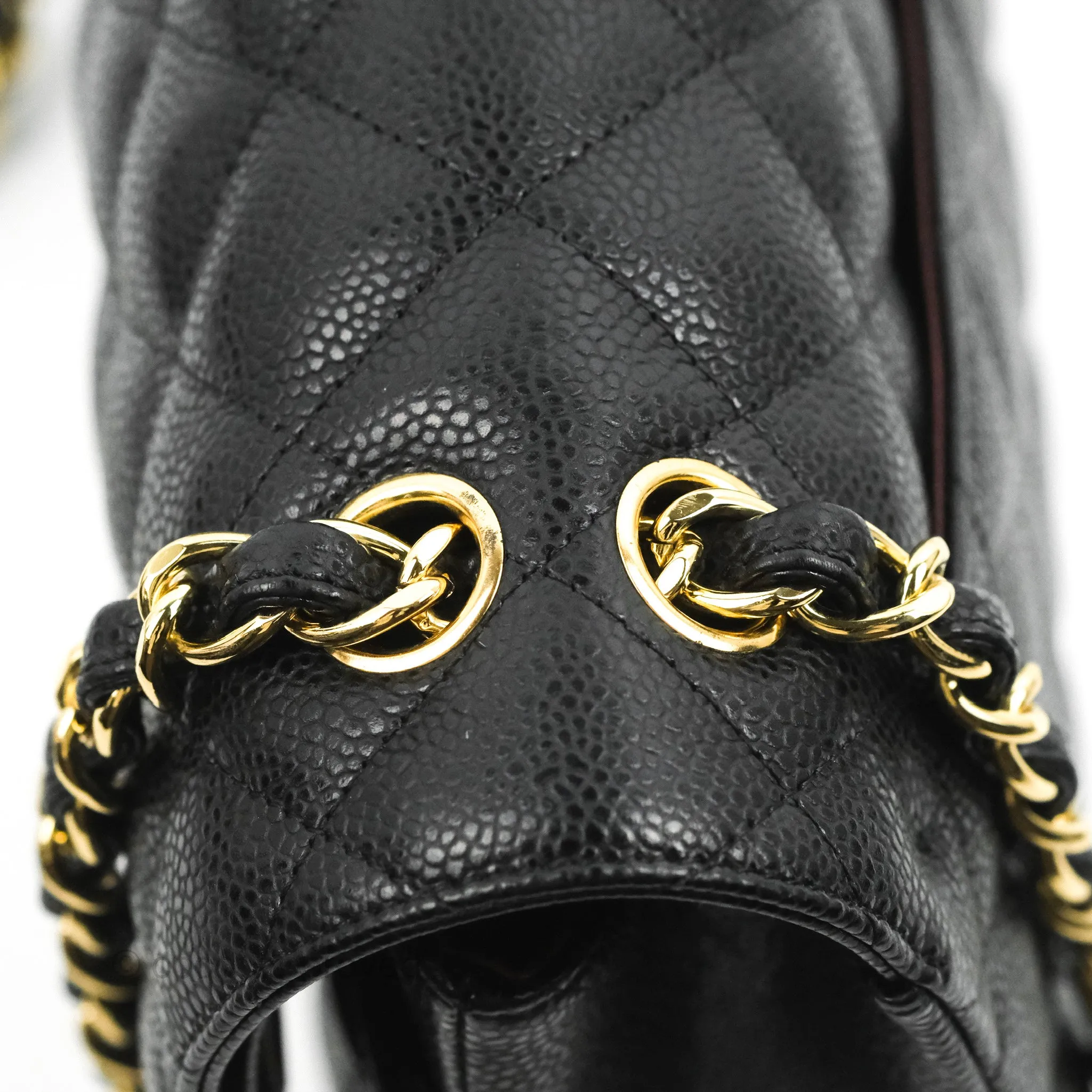 Chanel Jumbo Double Flap Black Caviar Gold Hardware⁣⁣