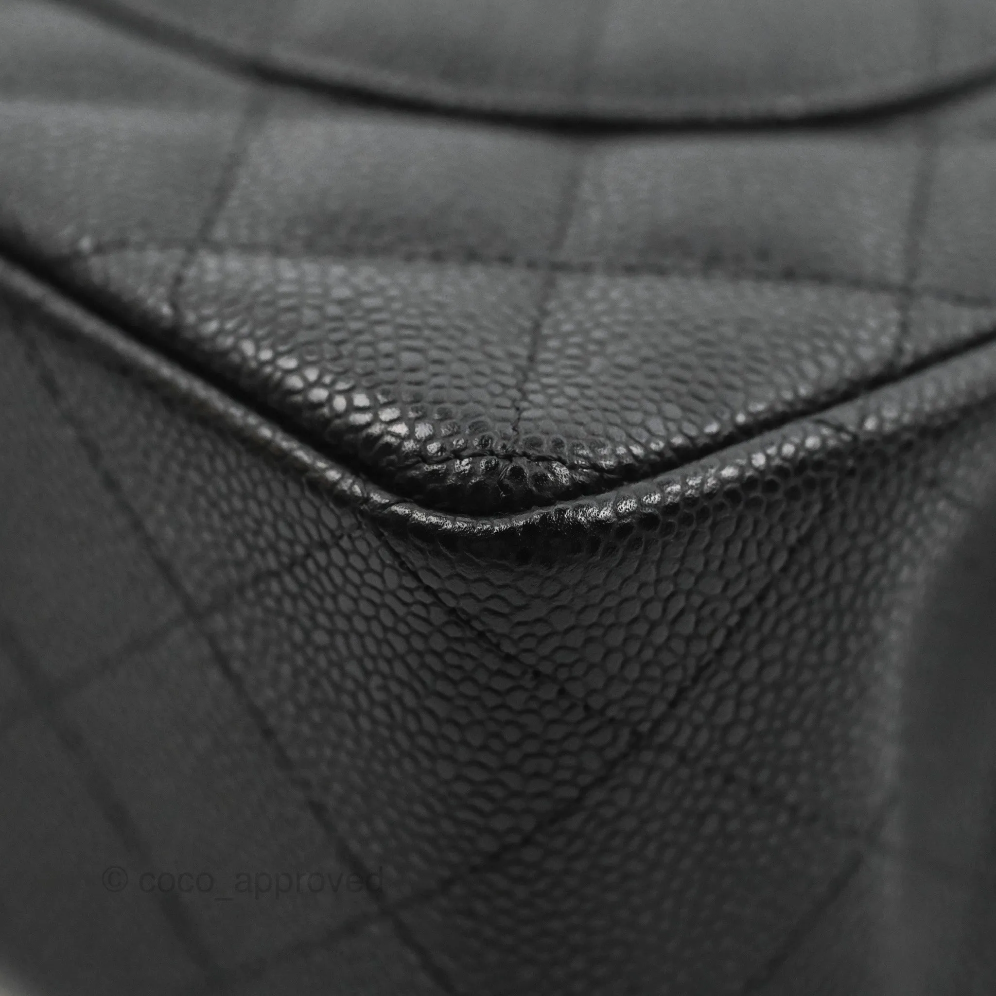 Chanel Jumbo Double Flap Black Caviar Gold Hardware⁣⁣