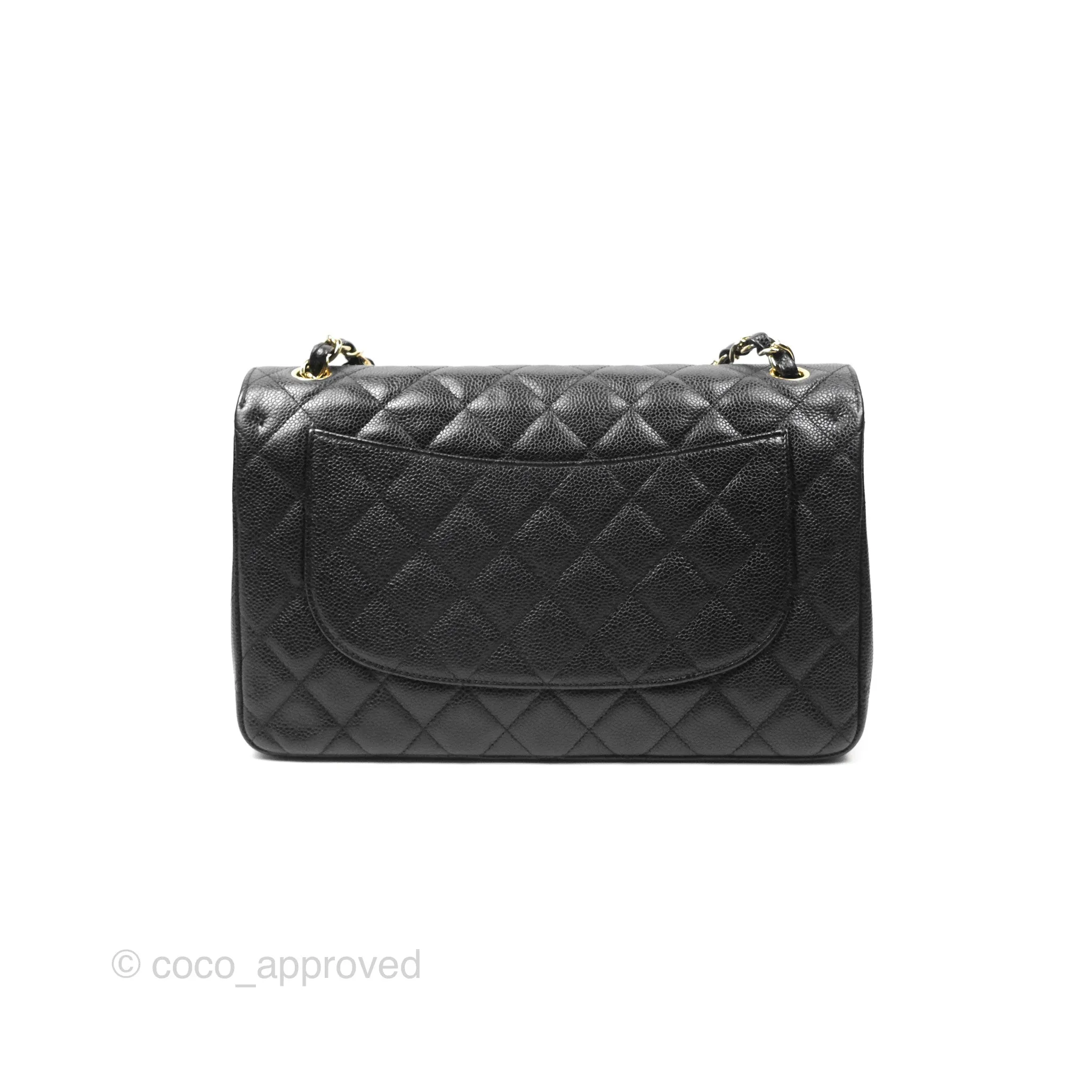 Chanel Jumbo Double Flap Black Caviar Gold Hardware⁣⁣