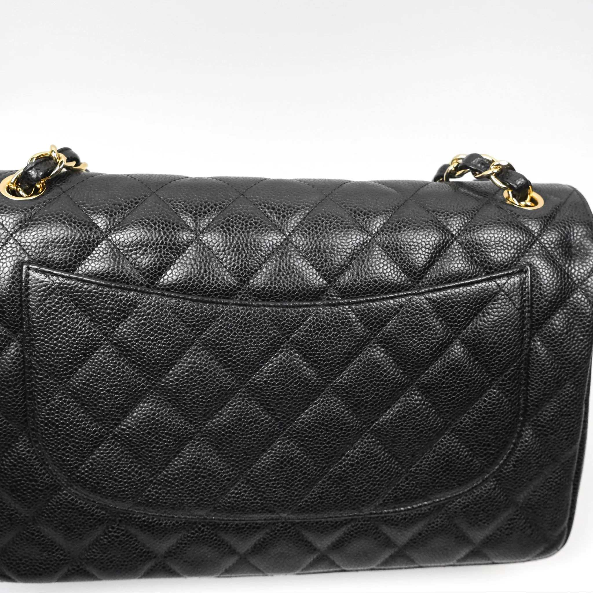 Chanel Jumbo Double Flap Black Caviar Gold Hardware⁣⁣